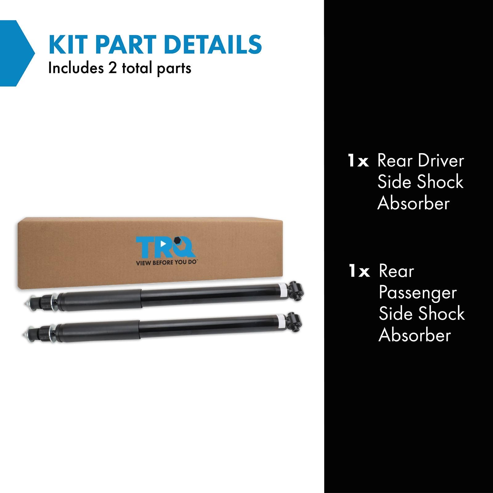 Trq Rear Shock Absorber Set Compatible With 2006 Mercedes-Benz Cls500 2007-2011 Cls550 2003-2009 E320 2006-2009 E350