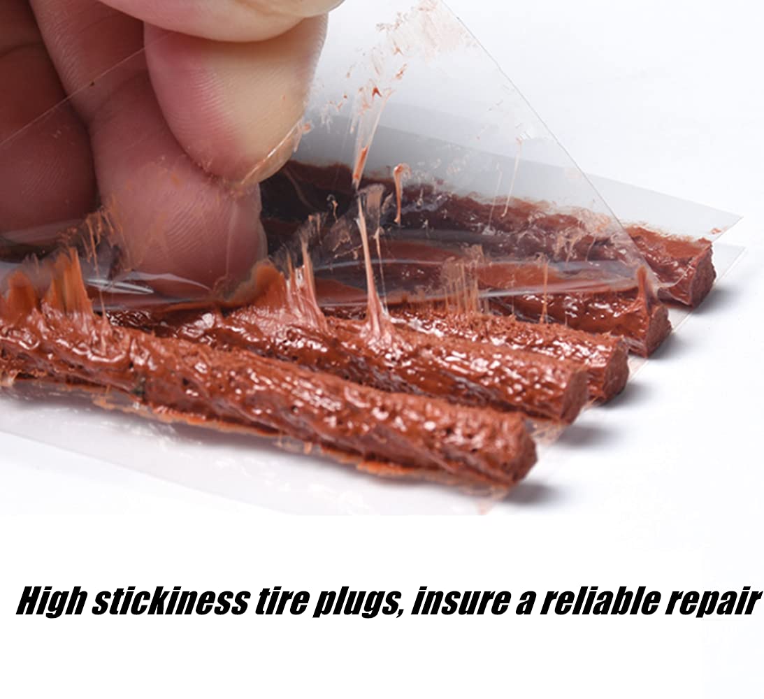HappyBeeFlying Tire Plugs 150pcs,Rubber Tire Repair Plugs Self vulcanizing Strips 4'' x 1/4'' for Tubeless Tires