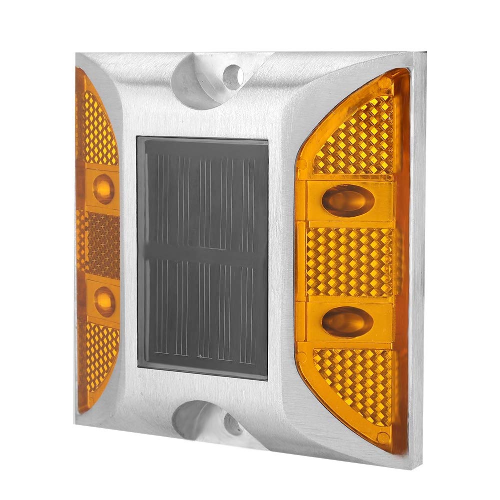 2-Sided Reflector Road Pavement Marker, Road Reflector Aluminum Reflector with LED, Emergency Reflector Flashing Security Access