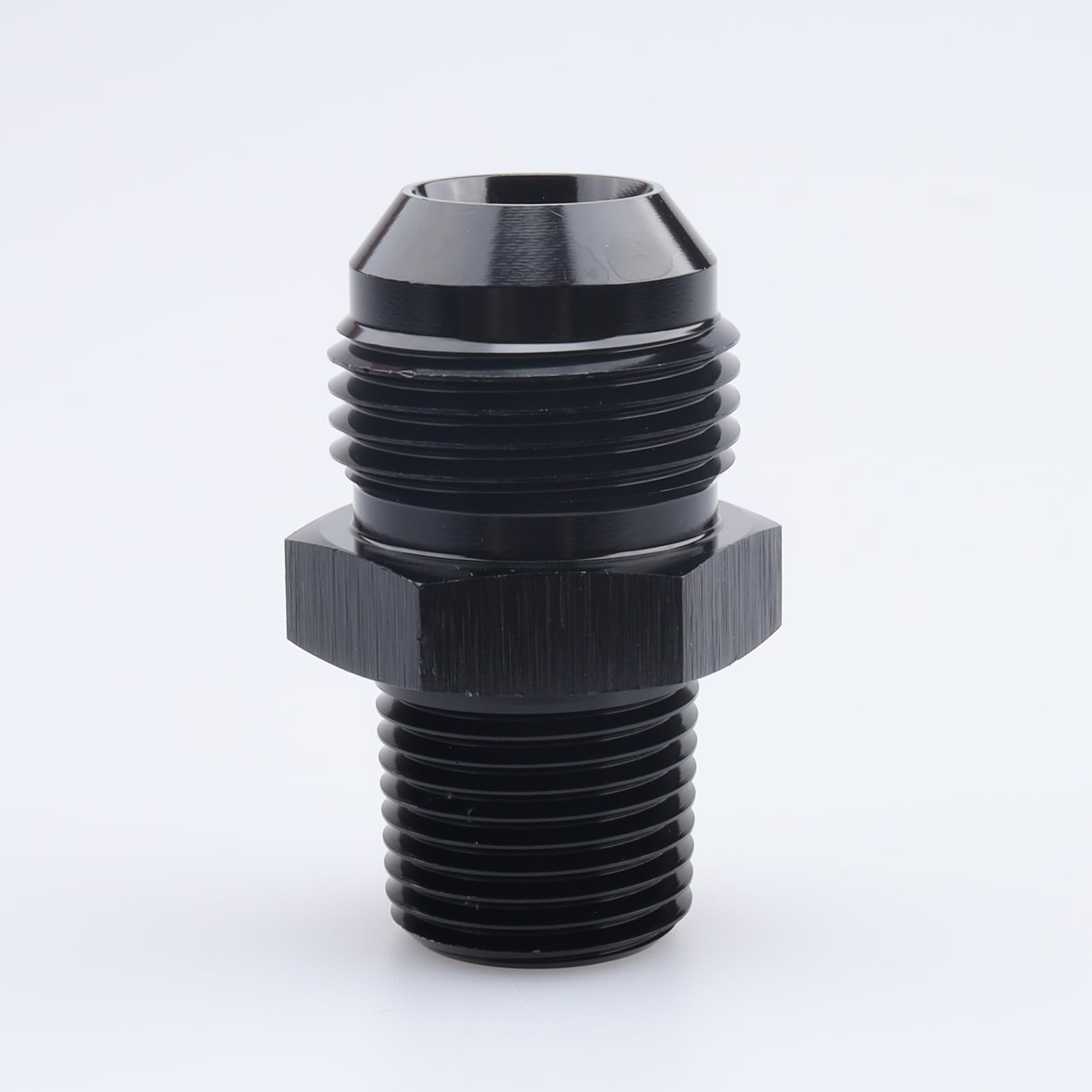 Ac Performance Male 1/2'' Npt To -12 An Flare Adapter Straight Aluminum Black