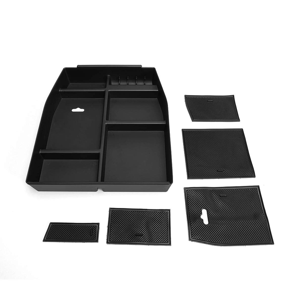 Dna Motoring Center Console Organizer Tray Compatible With 15-18 F150, Armrest Storage Box, Ztl-Y-0006