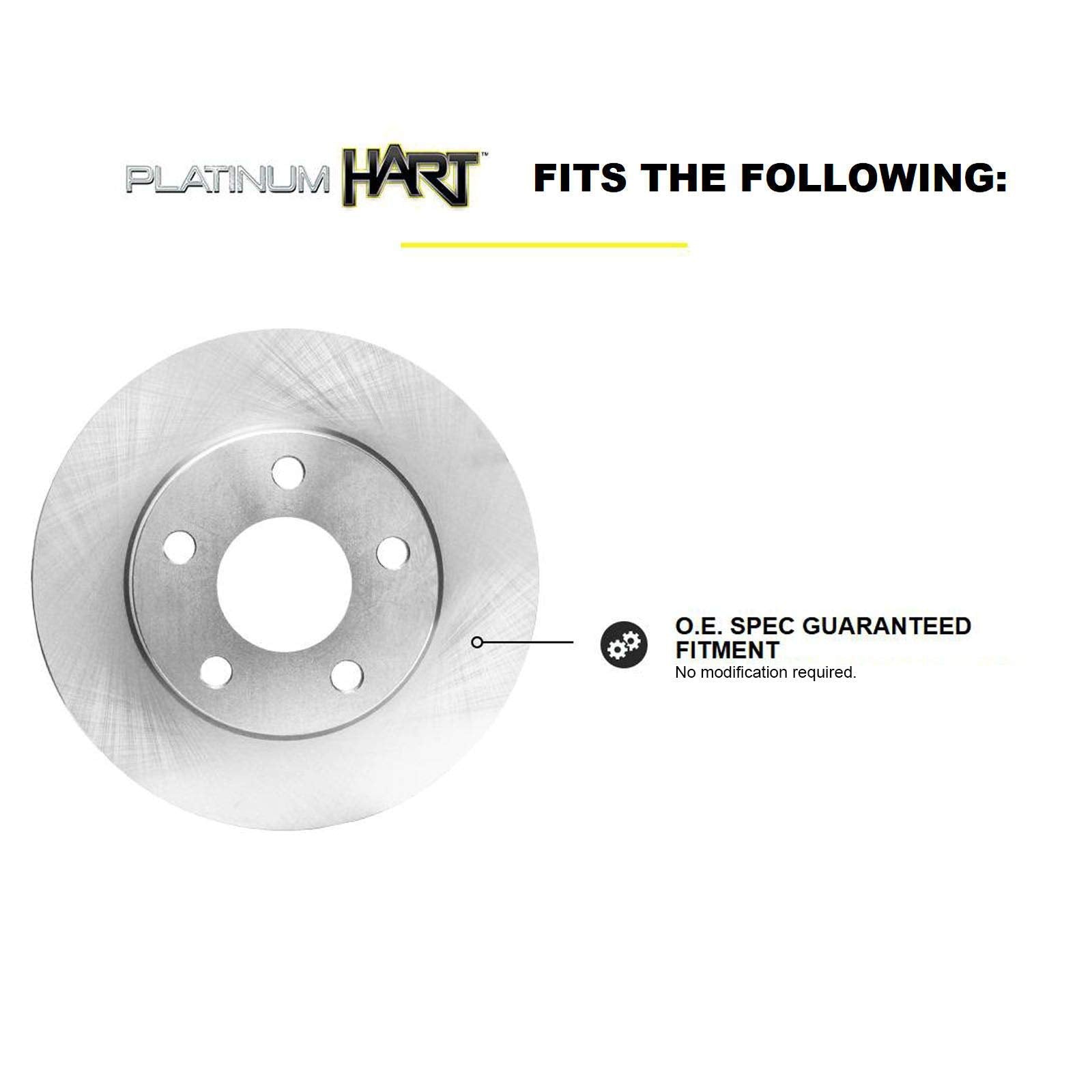 Hart Brakes Rear Brakes Pads And Rotors Kit| Rear Brake Pads| Rear Brake Rotors And Pads Kit| Ceramic Rear Brake Pads And Rotors