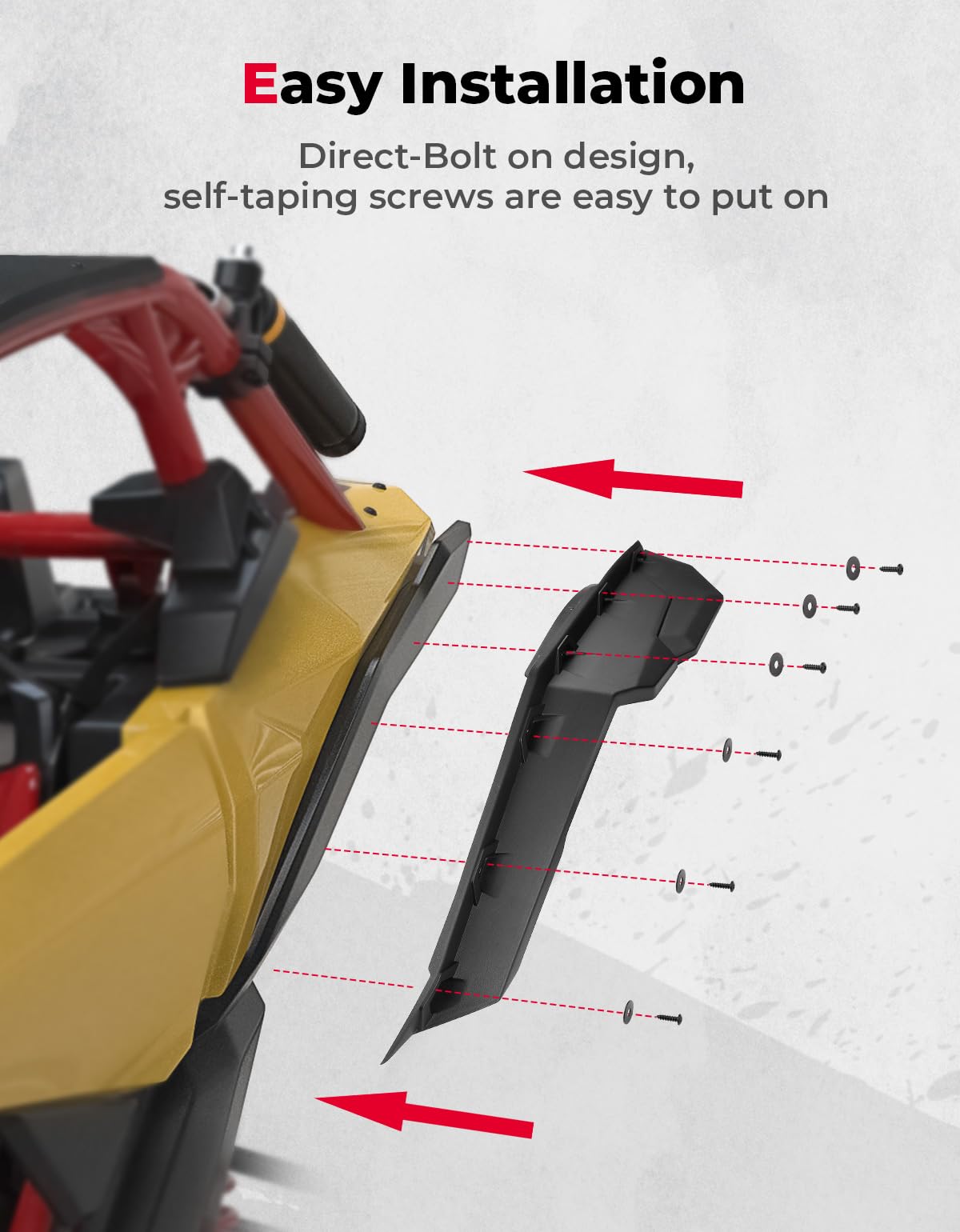 Kemimoto X3 Fender Flares Extended Compatible With Can-Am Maverick X3 & Max Rs Turbo R Rr 2017-2025 Front And Rear Side Fenders