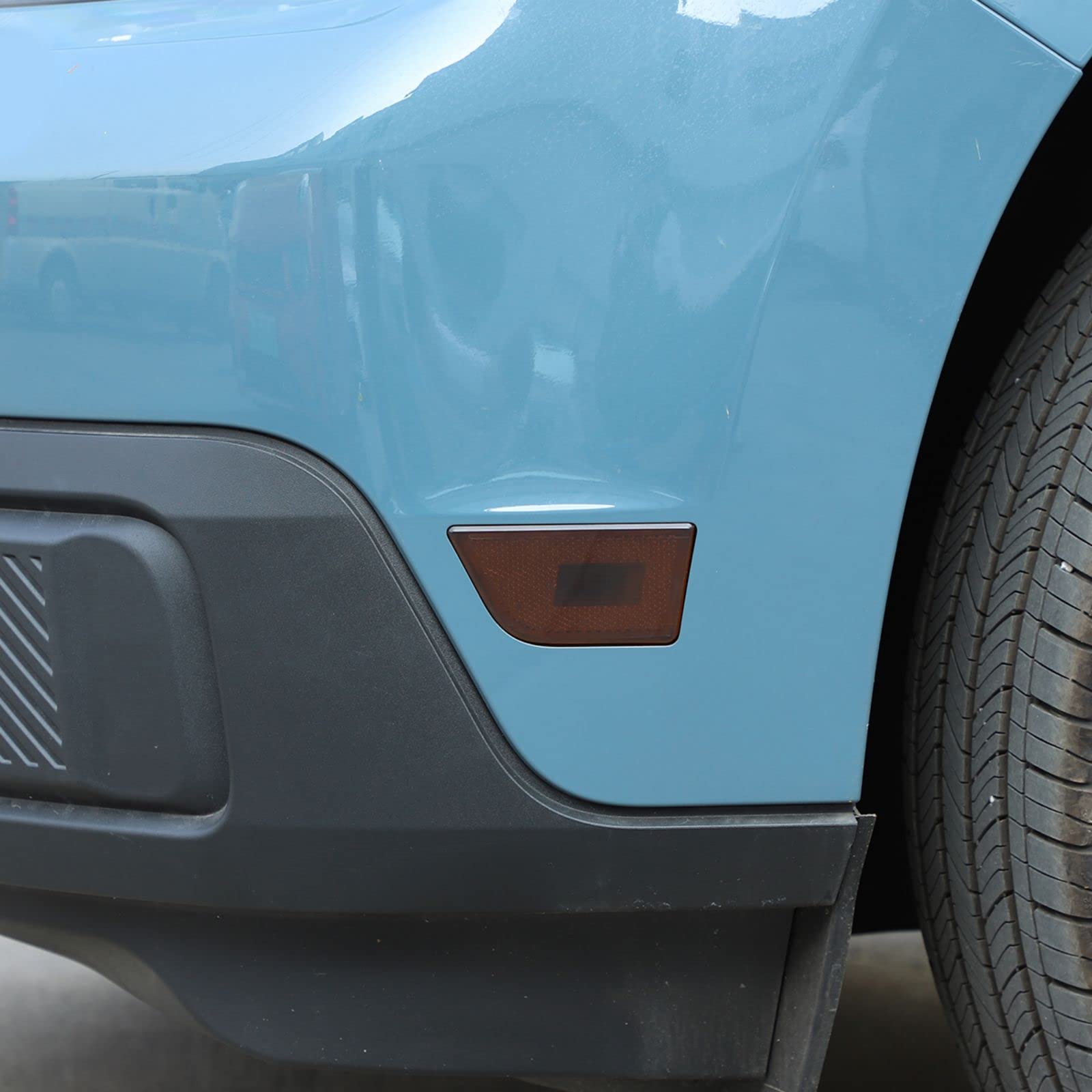 Toycidfg Black Front Bumper Turn Signal Park Marker Lights Lamps Cover Trim For Ford Maverick 2022-2024, Transparent Light Cover Accessories