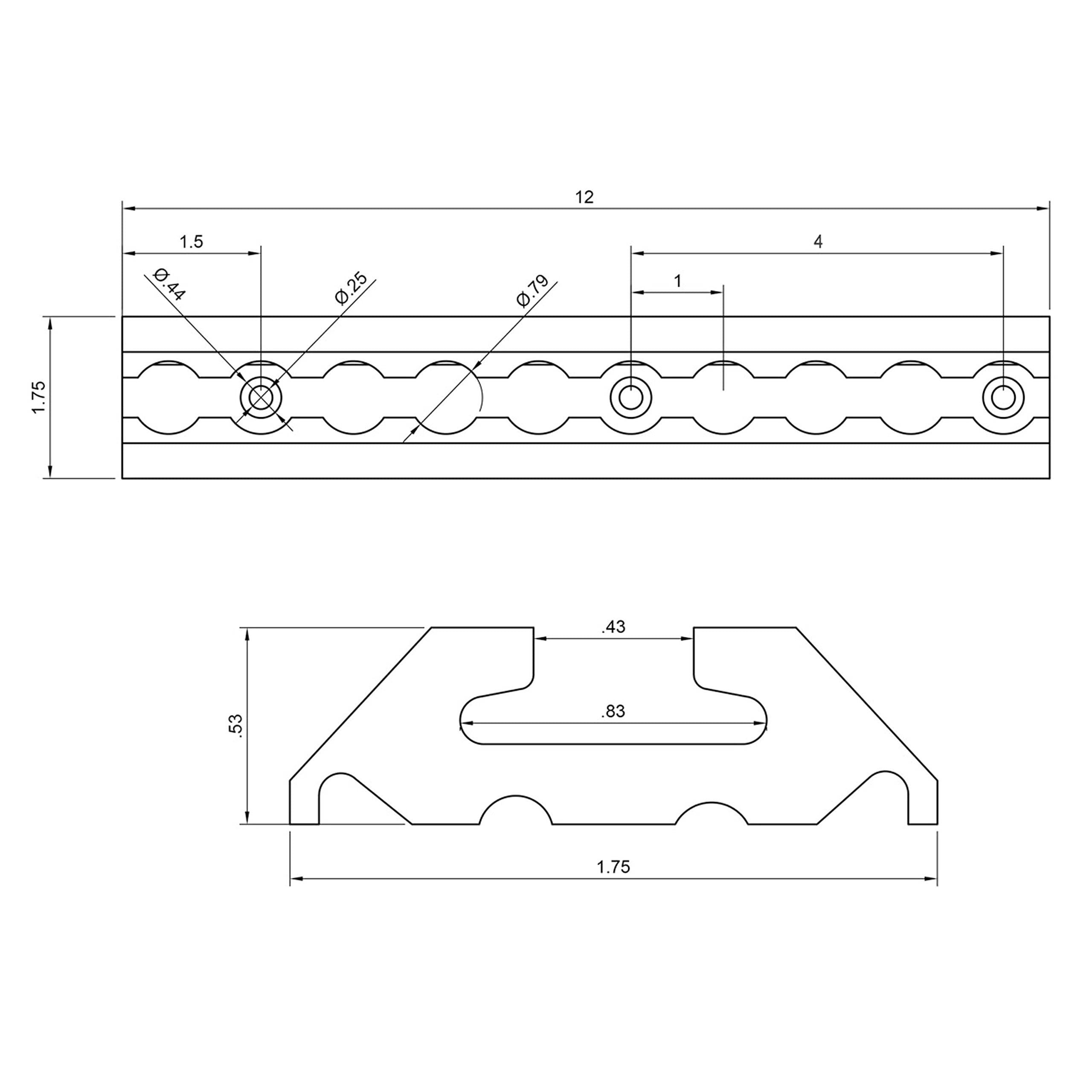 US Cargo Control 12 Inch Angled L Track, Sloped Edge Design, Easily Secure Motorcycles, ATVs, Dirt Bikes, Utility Tractors, and More, Use On Pickup Trucks, Vans, Or Enclosed Trailers