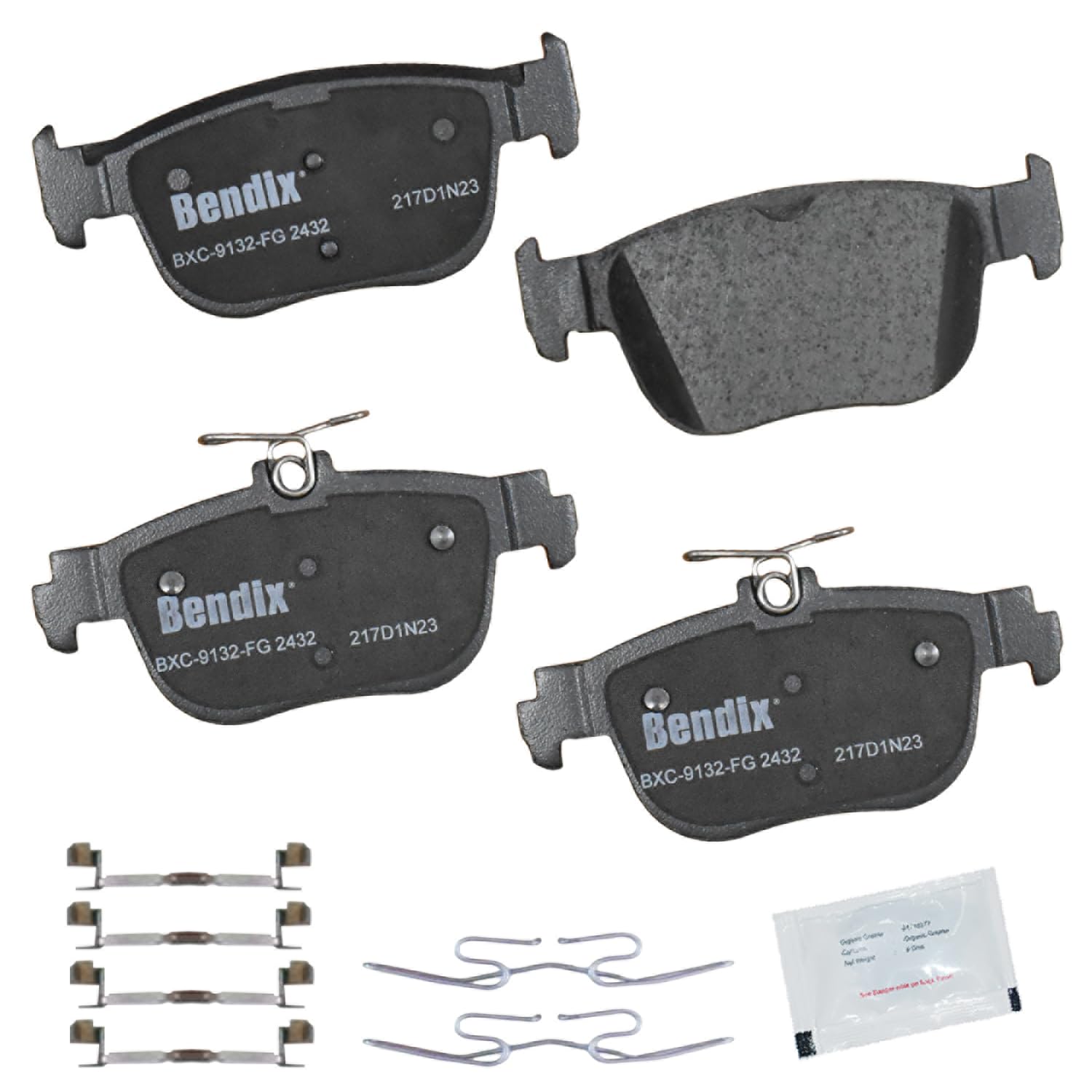 Bendix Priority1 Cfc2432 Ceramic Rear Brake Pads For Audi A3 2023-2022, A3 Quattro 2023-2022
