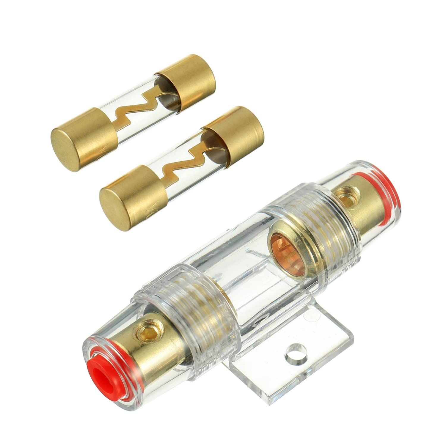SIGANDG 4-8 Gauge AWG in-line Fuse Holder with 100A AGU Fuses for Car Audio, Alarm, Amplifier, Compressors, Waterproof Inline Fu