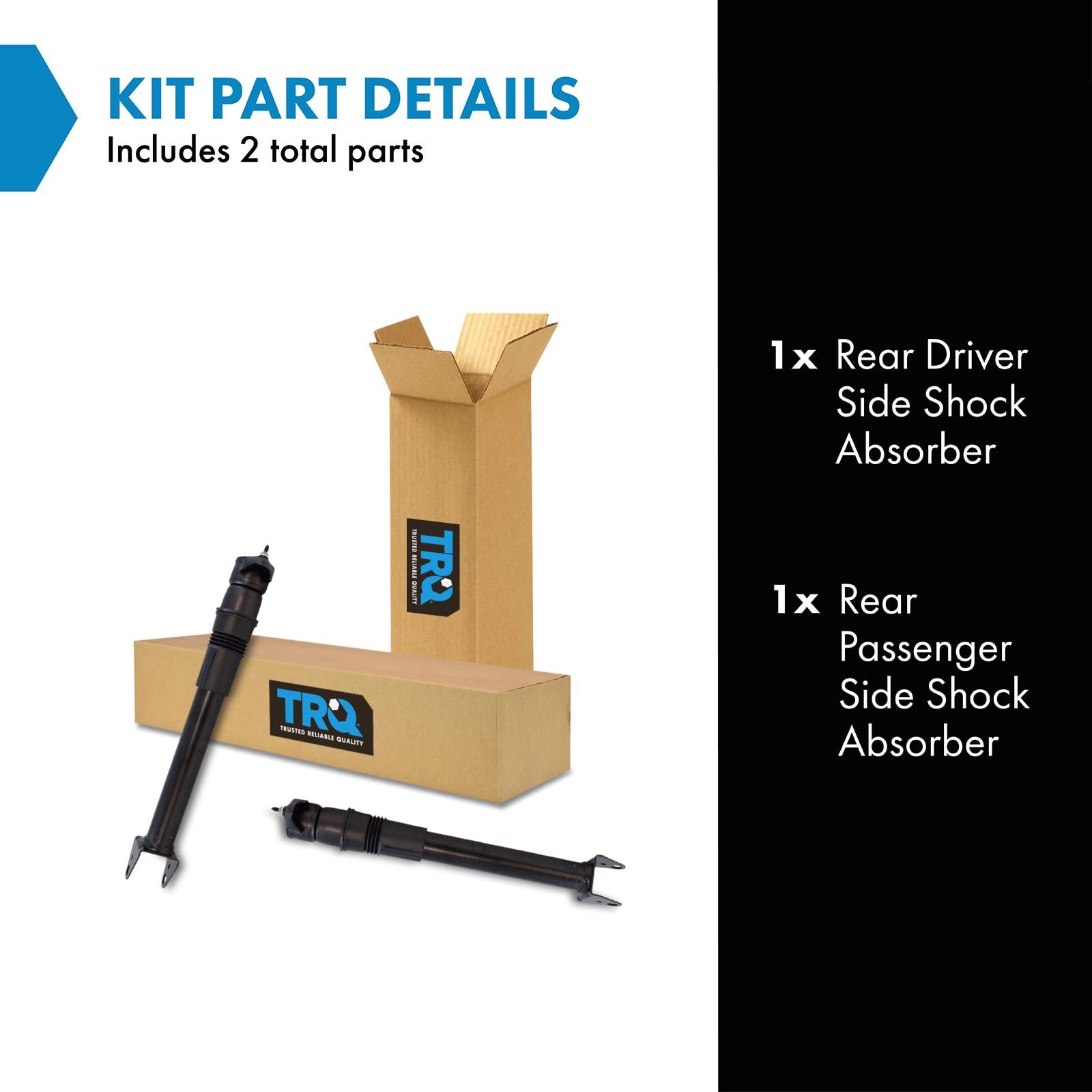 Trq Rear Shock Absorber Set Compatible With 2007-2009 Mercedes-Benz Gl320 2010-2012 Gl350 2007-2012 Gl450 2008-2012 Gl550 Ml320
