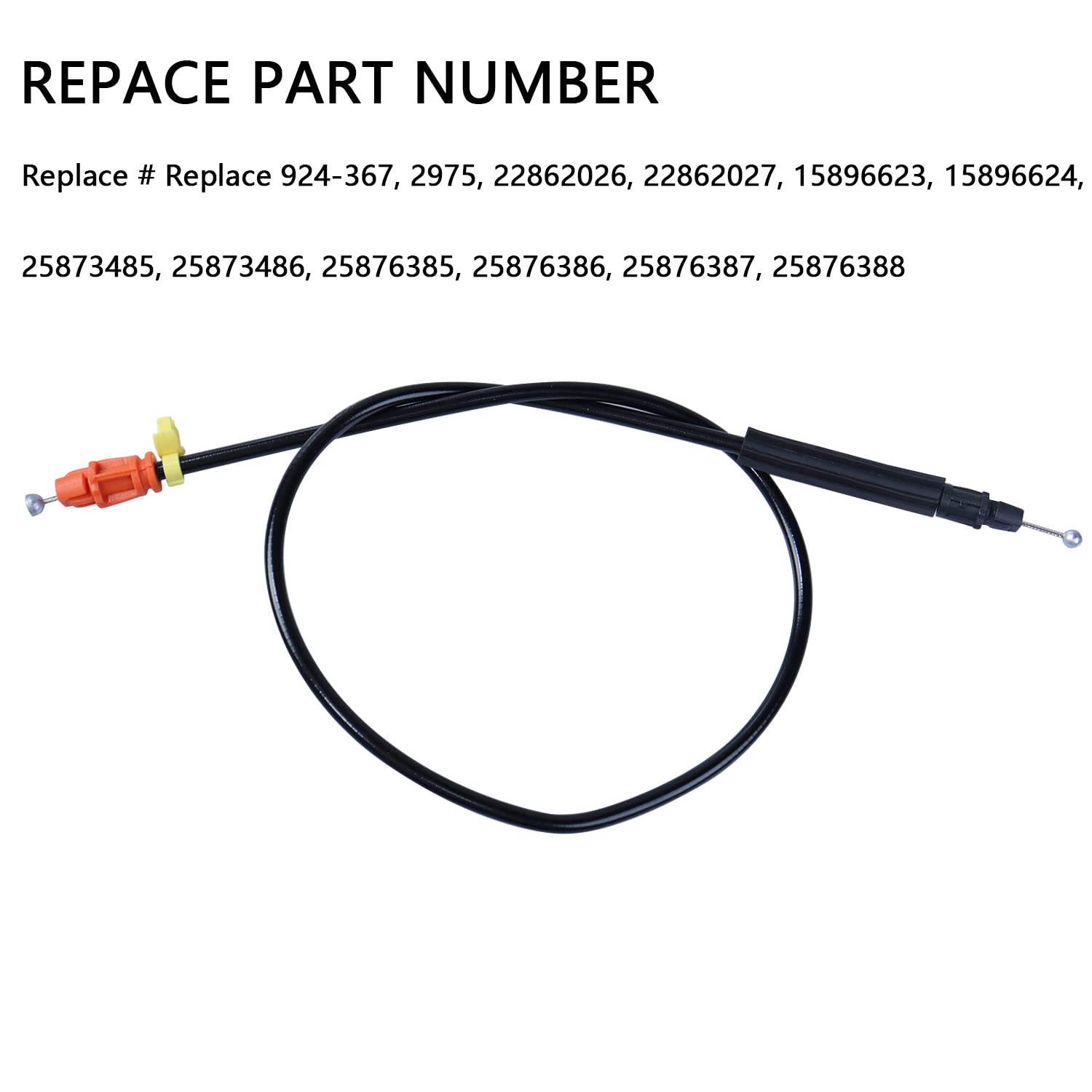 Door Cable Latch Kit Compatible with 2007-2014 Chevy Silverado Tahoe Yukon Sierra Escalade, 31'' Driver/Passenger Side Front Doo