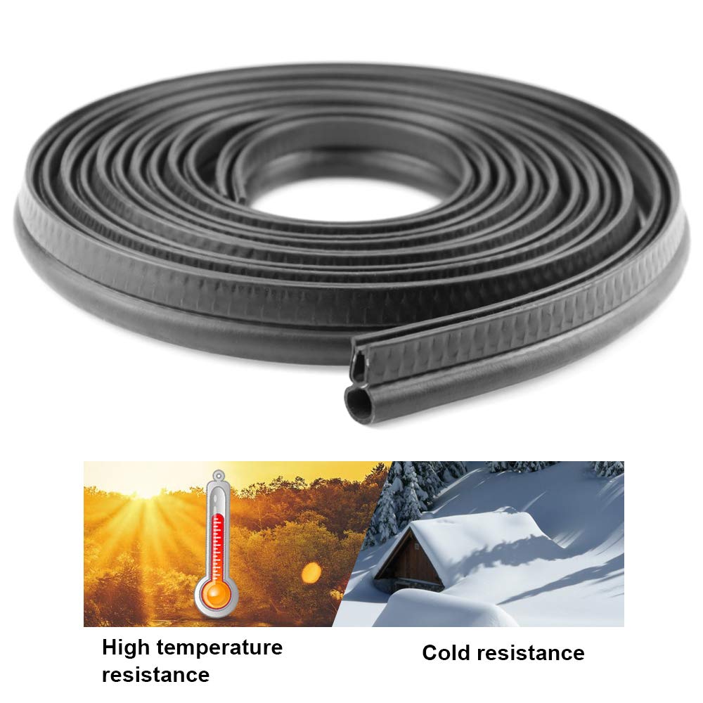 Storystore Car Door Rubber Seal Strip, Fits 1/16' Edge, Trim Seal With Top Bulb For Cars, Boats, Rvs, Trucks, And Home Applications, Automotive Weather Striping (10Ft)