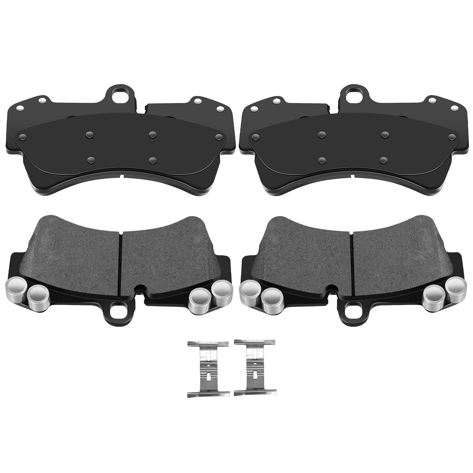 Automuto 4Pcs Front Semi-Metallic Disc Brake Pads Set D1014 For Audi Q7 2007-2015,For Porsche Cayenne 2003-2006 2008-2010,For Vo