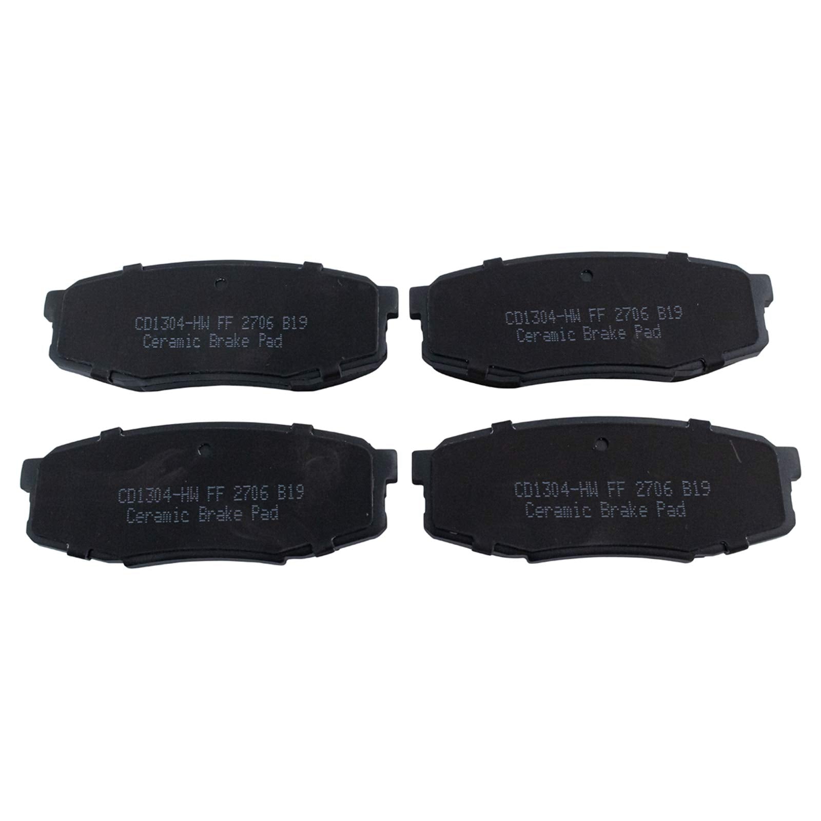 TRQ Rear Brake Pads Ceramic Compatible with 2008-2021 Lexus LX570 Toyota Land Cruiser Sequoia 2007-2021 Tundra