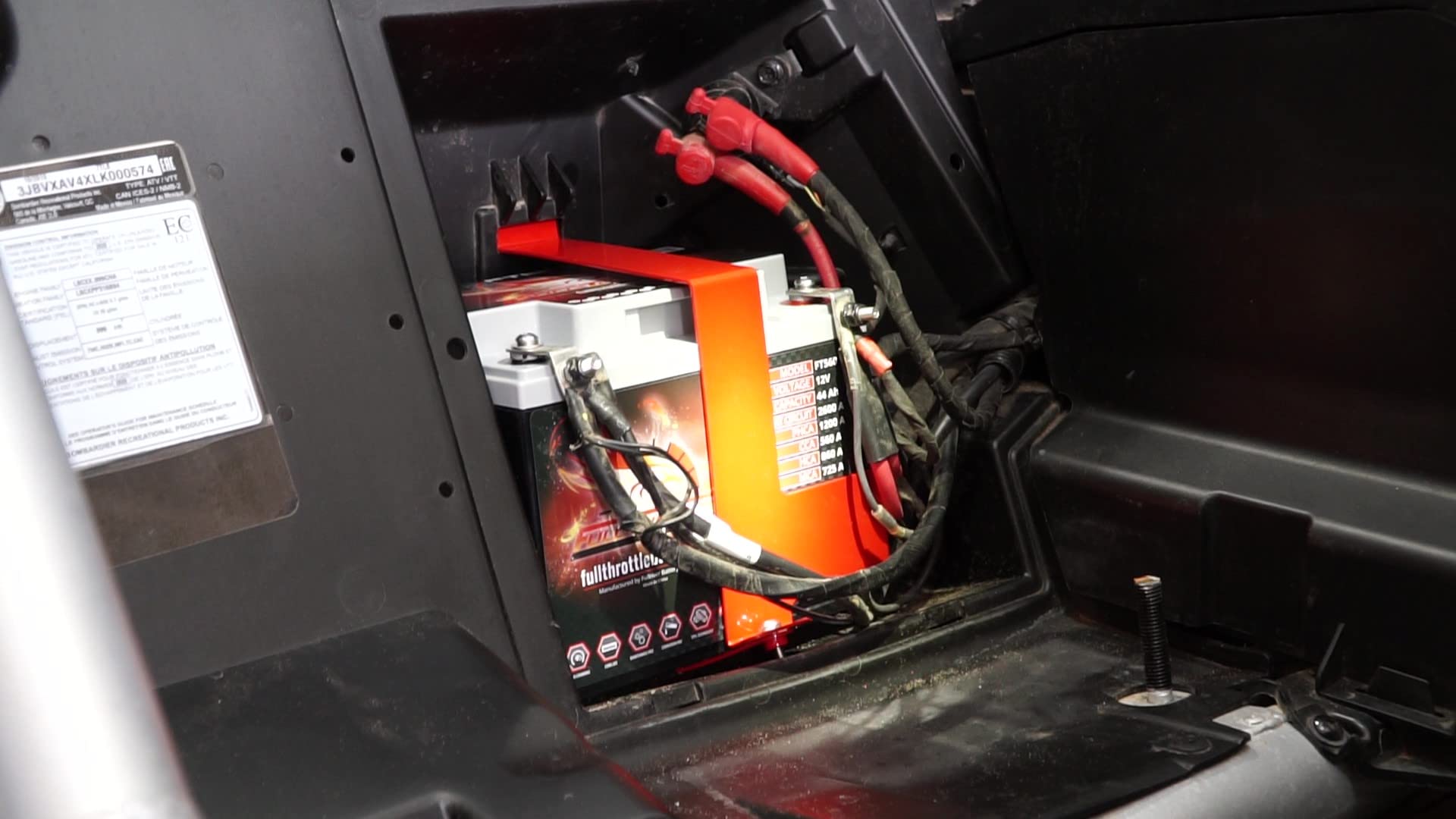 Utv Stereo Can-Am X3 Big Battery Mount - Built Hold Full Throttle Ft560 & Odyssey 1200Pc Batteries Tight