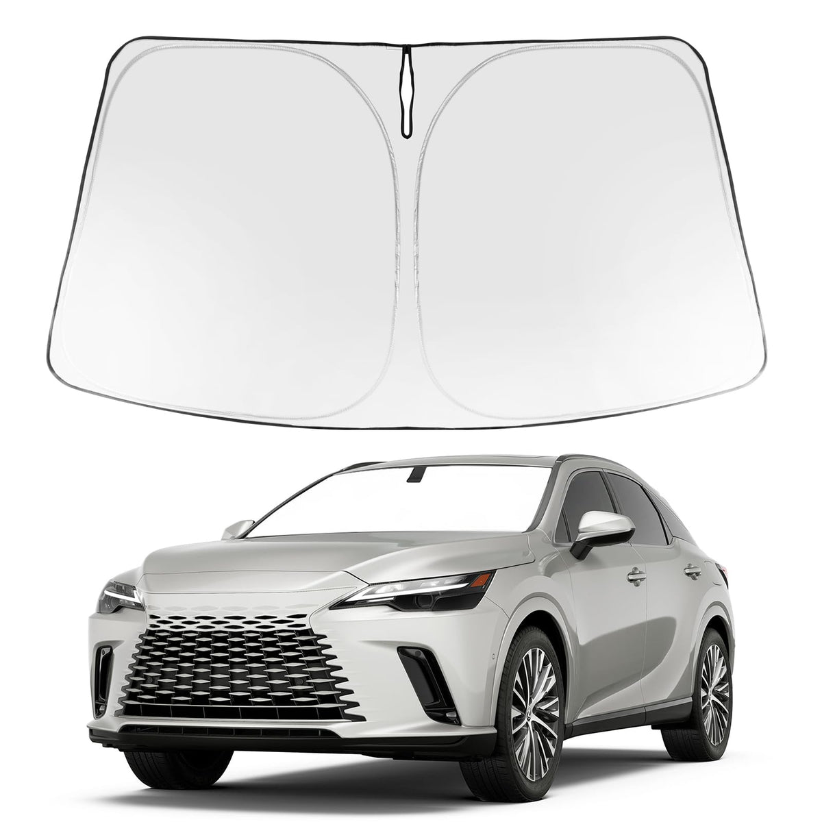 Proadsy 2025 Upgrade Windshield Sun Shade Custom Fit Lexus Rx 2025 2024 2023 Foldable Front Sunshade Protector Sun Visor Blocks