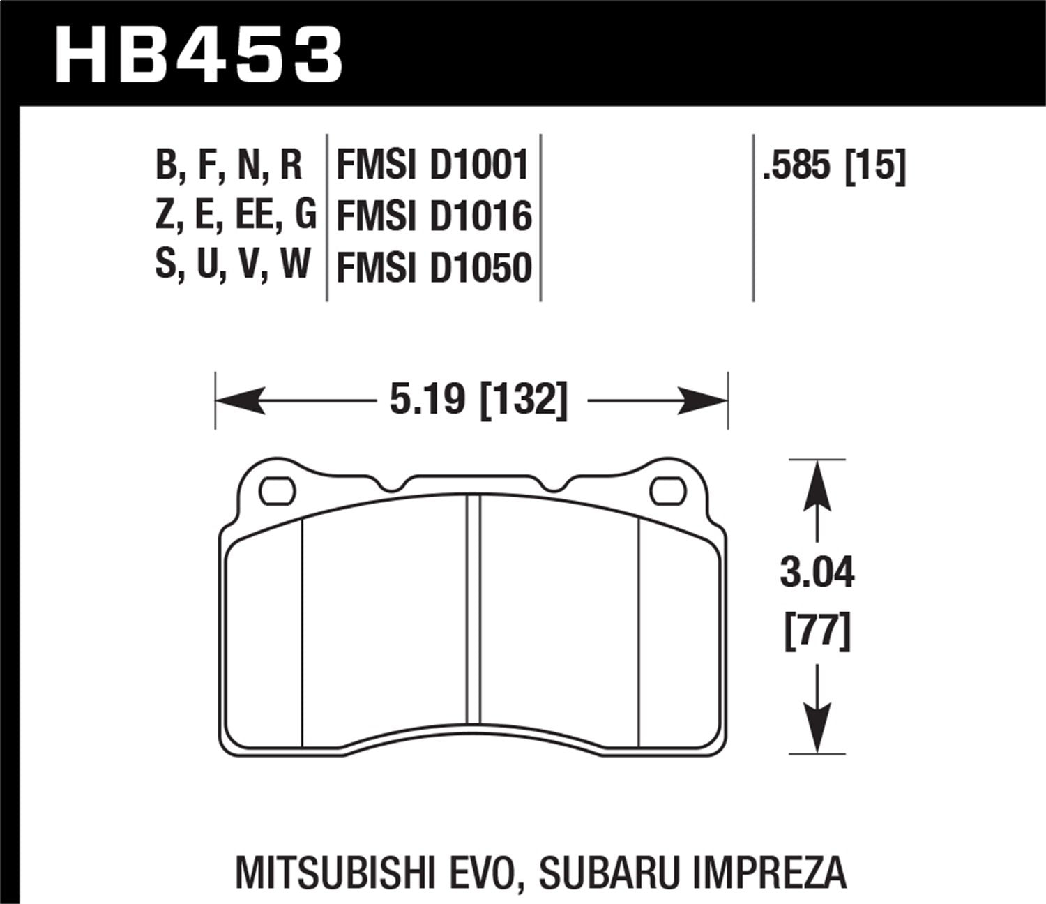 Hawk Performance Hb453F.585 Hps High Performance Street Ferro-Carbon Disc Brake Pads