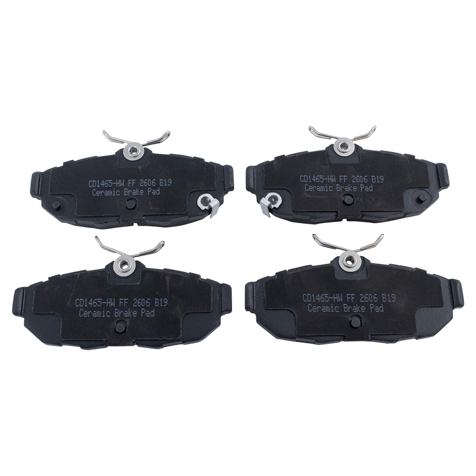 TRQ Rear Brake Pads Ceramic Compatible with 2011-2014 Ford Mustang