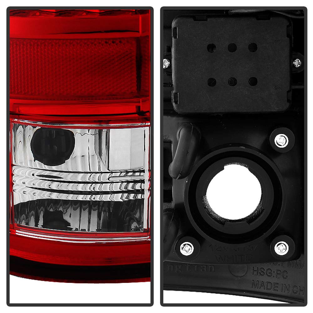 Acanii - For 2007-2008 Dodge Ram 1500 07-09 2500 3500 Red Clear Led Tail Lights Signal Lamps