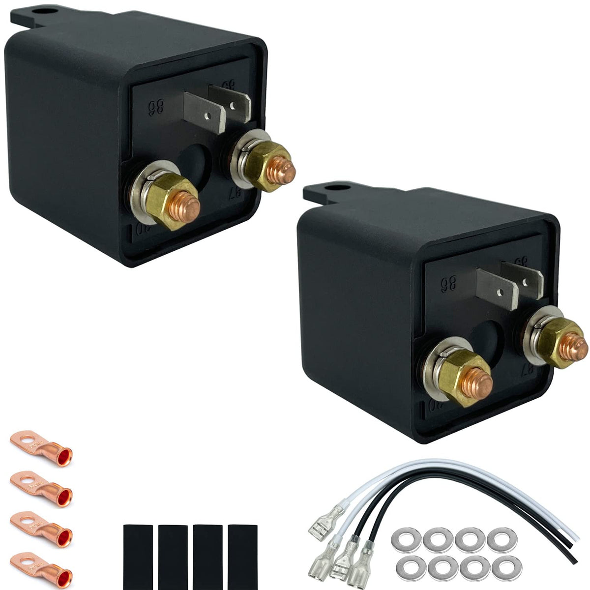 Irhapsody 200Amp 12V Continuous Duty Relay, 4-Pin Spst High-Current Starter Relay