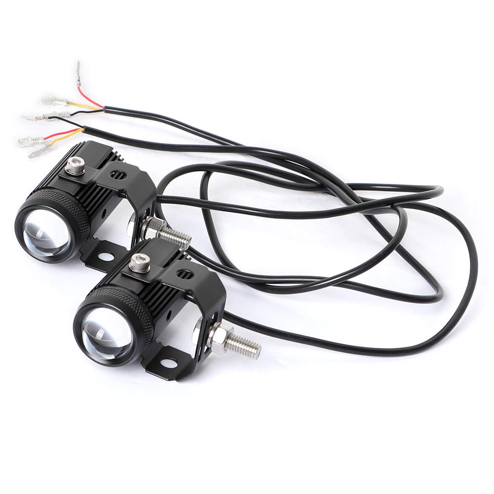EXZEIT 1.3'' Led Motorcycle Fog Lights, 30W, 6000 Lumens, High Low Beam, White Light, Model MotorL for ATV UTV Polaris Yamaha