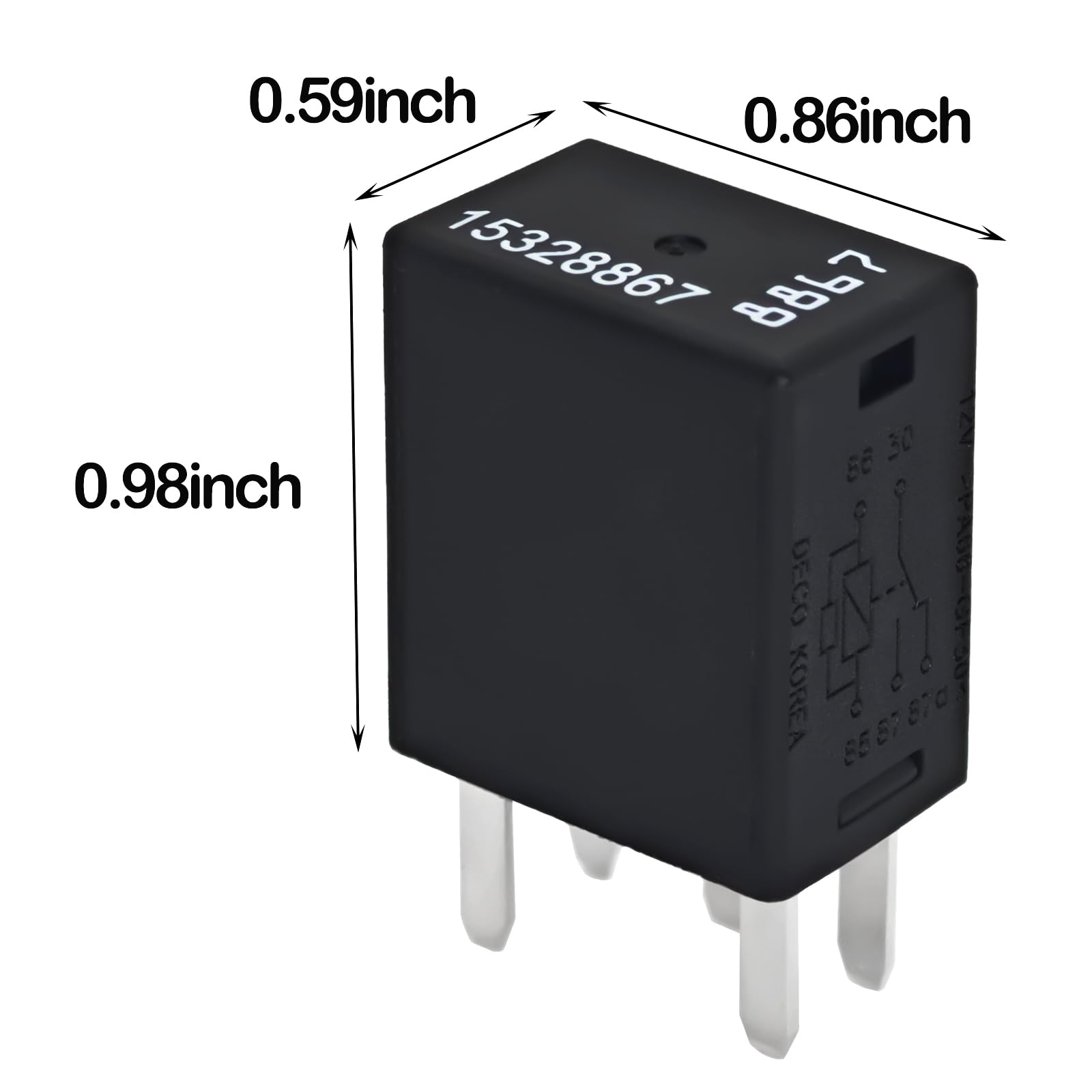 Relay 15328867 (Set of 2), 12VDC 5-Pin High-Performance Automotive Relay - Compatible for GM Vehicles