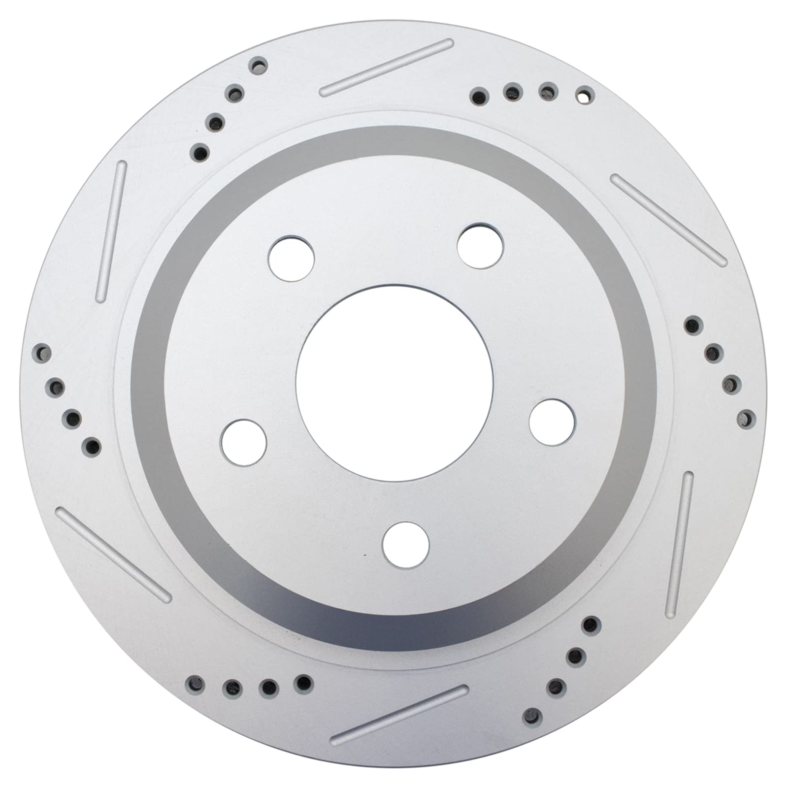 Trq Rear Performance Brake Rotors Set Premium G-Coated Cross Drilled & Slotted Compatible With 1998-2002 Chevrolet Camaro Pontia