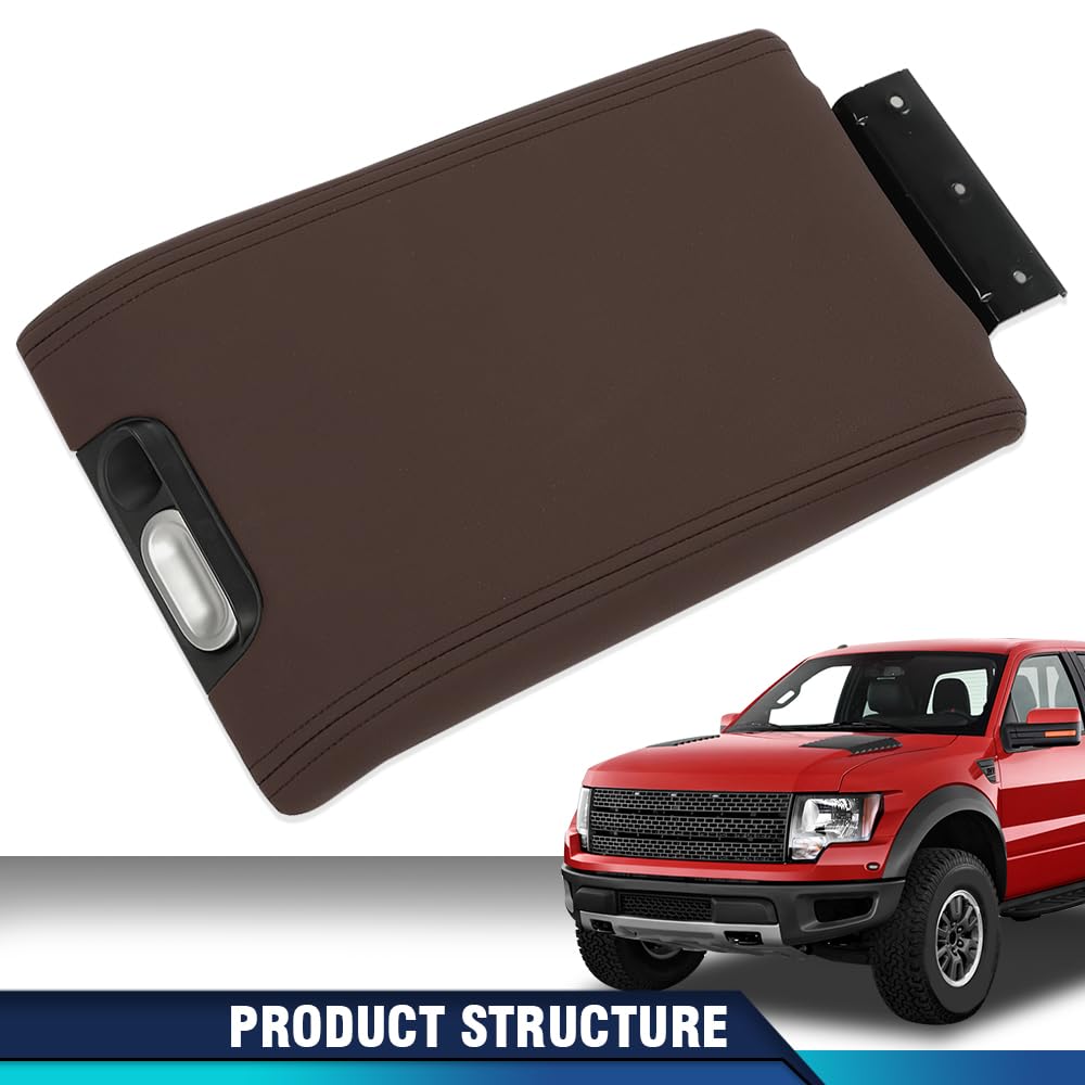 Pit66 Center Console Armrest Lid Cover Compatible With Ford F150 2009-2014/Fit Lincoln Mark Lt 2010-2014, Fit For Flow Through C
