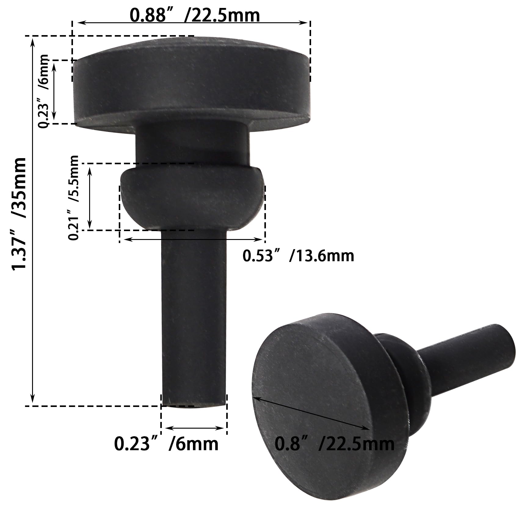 Fovplue Jiffy Stand Leg Bumper/Kickstand Bumper Pad For Harley Touring 2007-2023, For Electra Glide Flht, Street Glide Flhx, Road Glide Fltr,Road King Flhr,Replaces For Hd# 50245-07