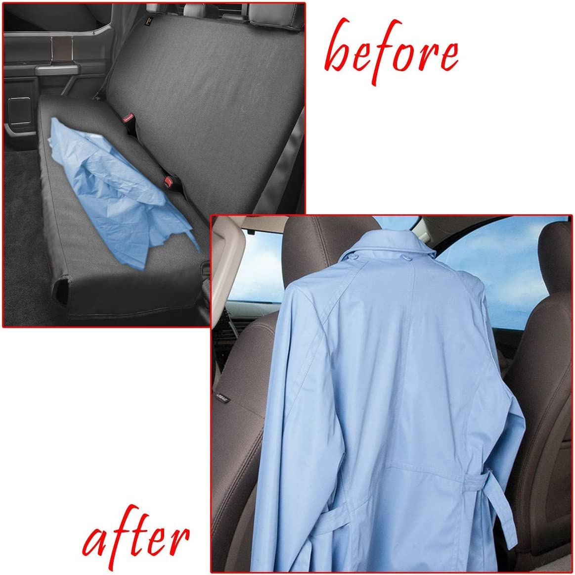 Zento Deals Chrome Car Seat Coat Rack Hanger - 11In To Fit Onto Most Headrests (Silver 2)