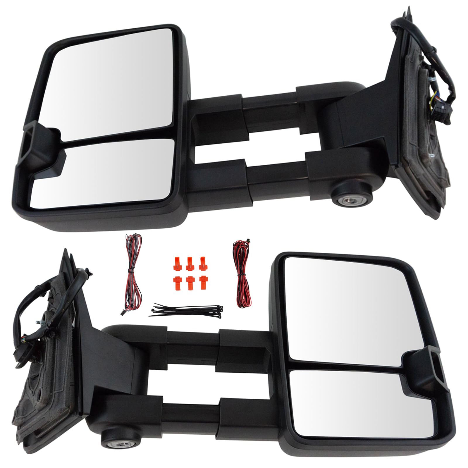 Trail Ridge Tow Mirror Power Heat Turn Memory Upgrade Spotlight Pair For Gm Suv