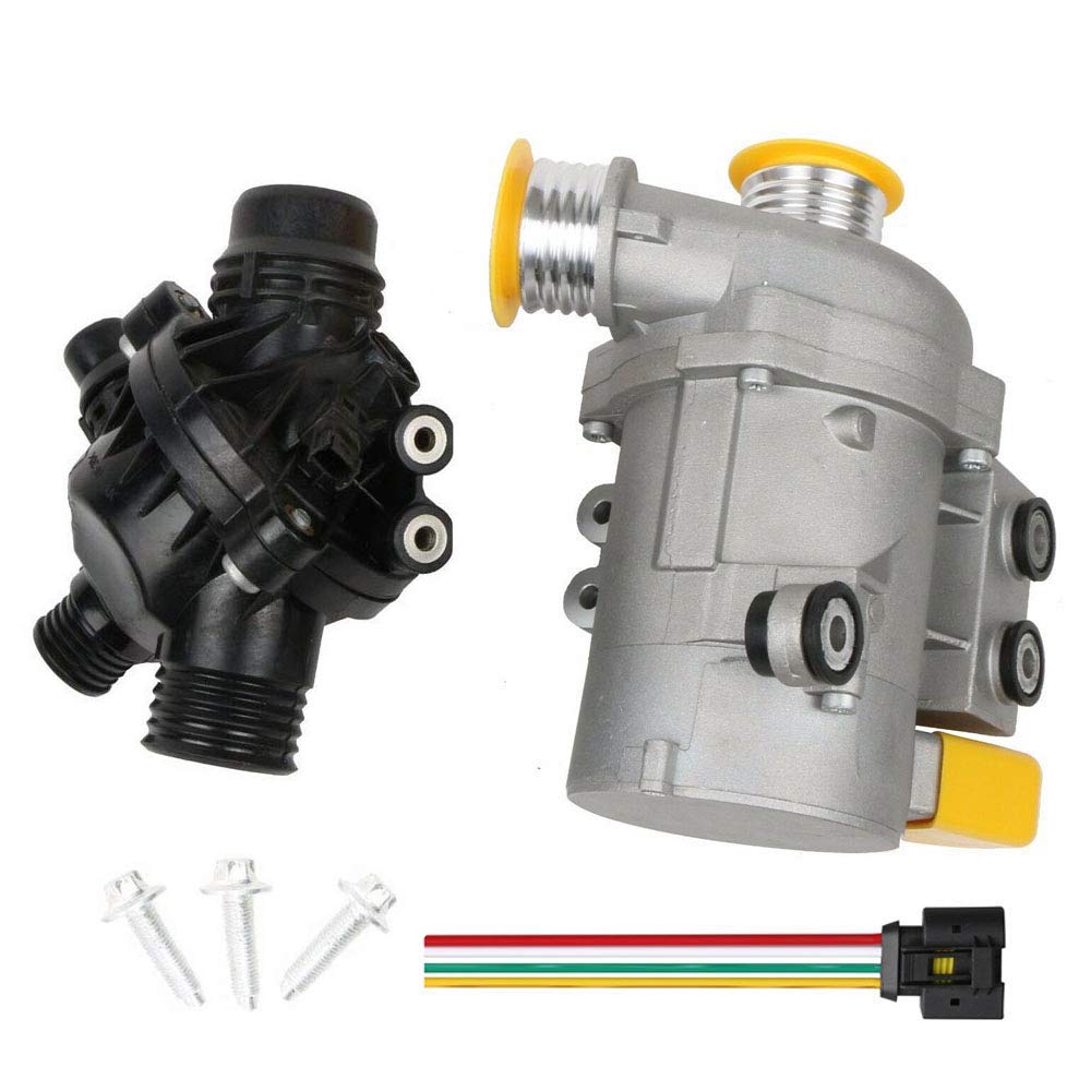 Mostplus 11517563183 11517586925 Electric Engine Water Pump And Thermostat Compatible For Bmw E90 X3 Z4 1 3 5 Series