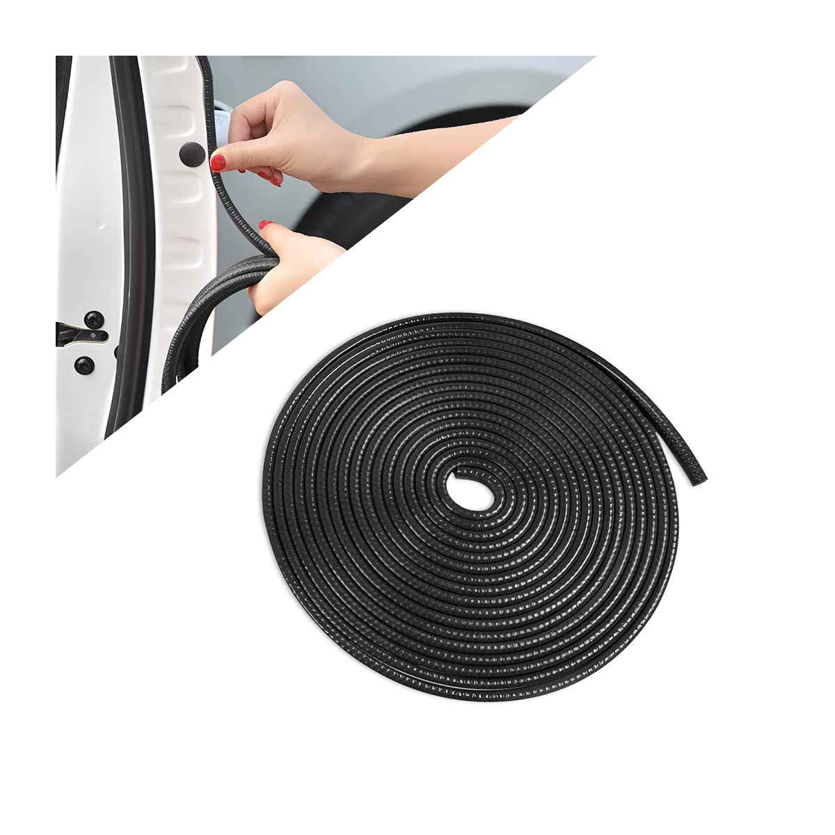 Car Door Edge Guards, 32Ft Universal Rubber Seal Protector U Shape Edge Trim Car Door Edge Protection For Most Car, Aluminum Boat Edge Guards (Black/32Ft)
