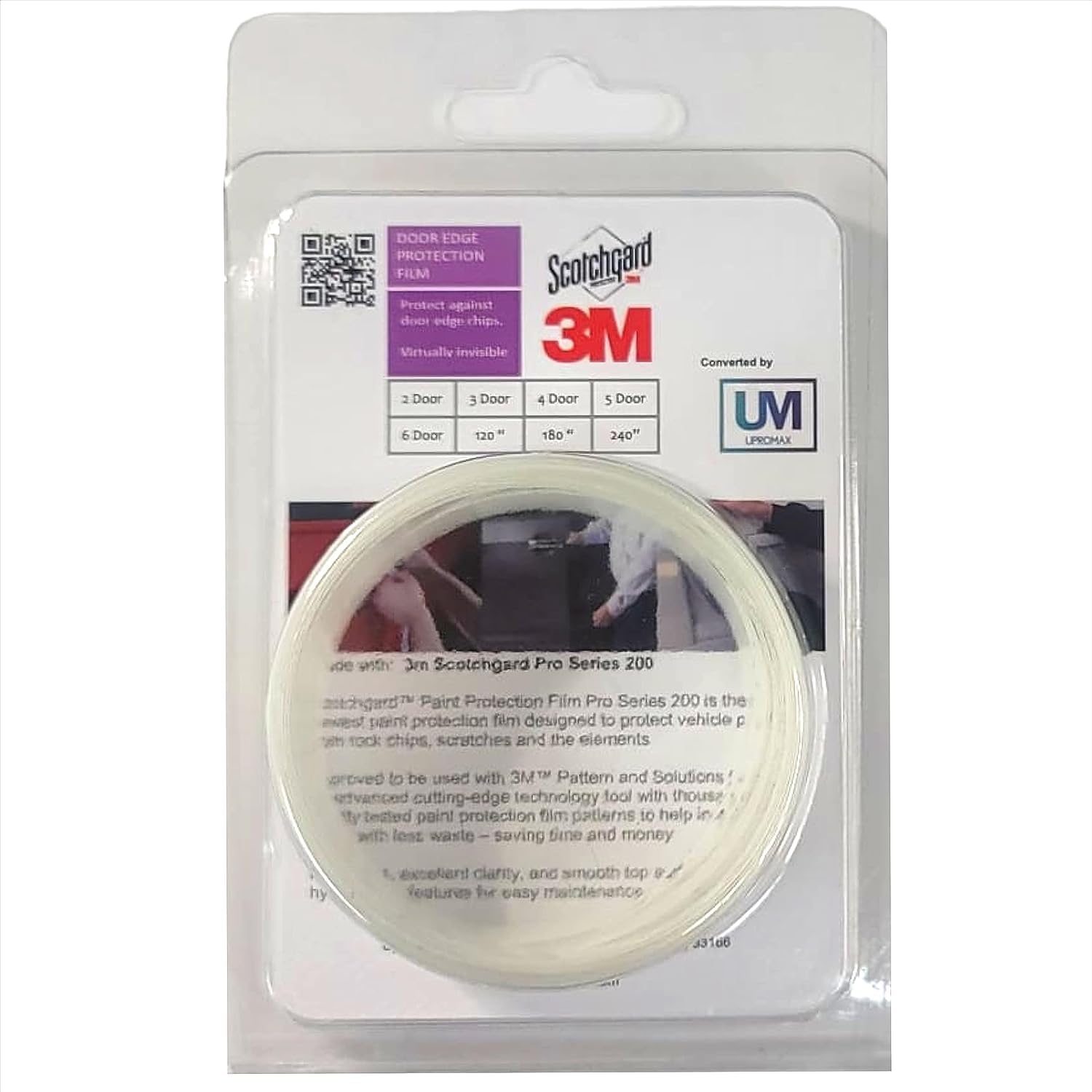 Door Edge Paint Protection Film (3 Doors) PRE-Cut Strips Car Door Protector Edge Guard Scratch 8mil Strips Clear Invisible Unive