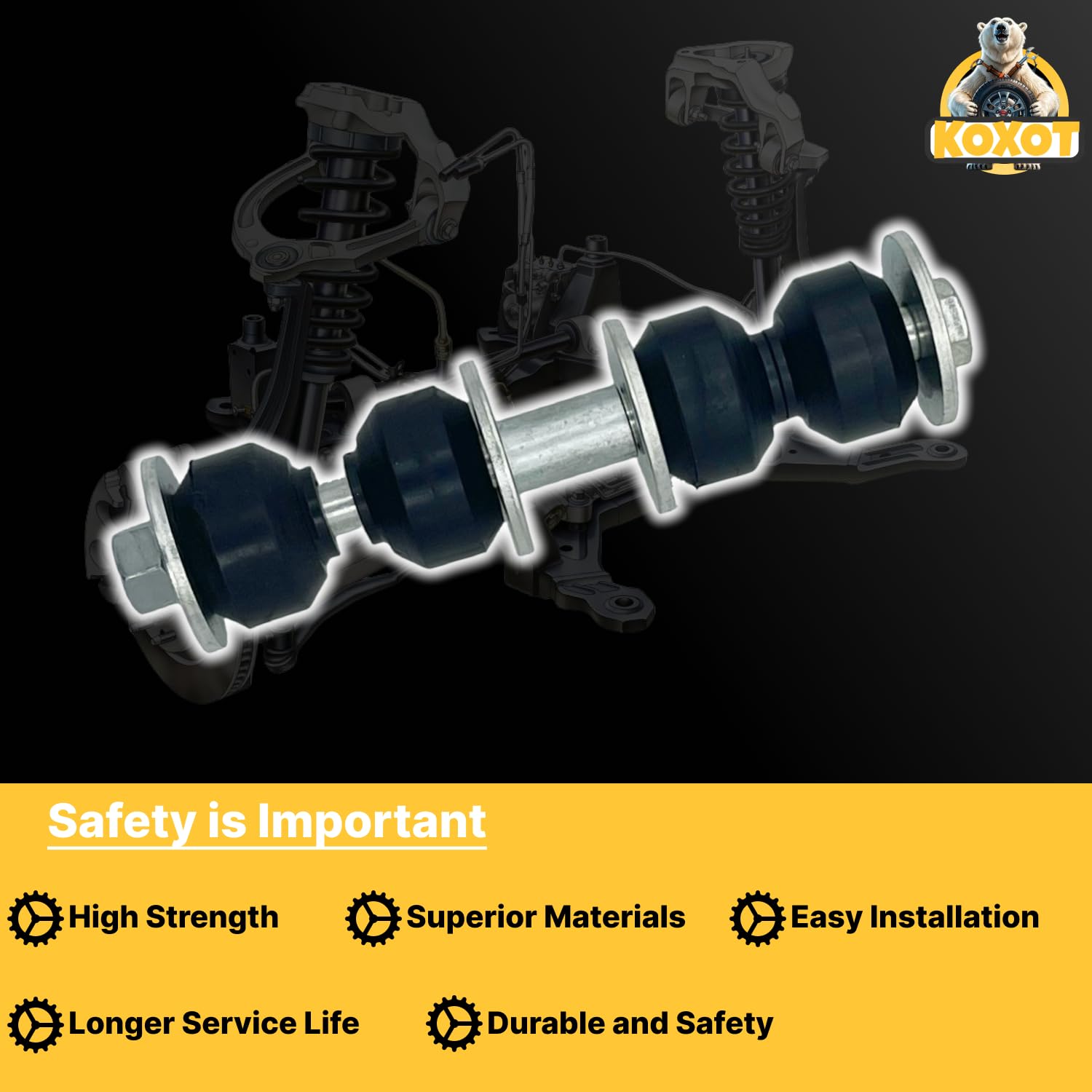 Koxot K5342 2Pcs Front Sway Bar Link Fit For Buick Lacrosse/Allure 05-09, Regal Century 97-04/For Chevy Impala 00-13, Venture 97