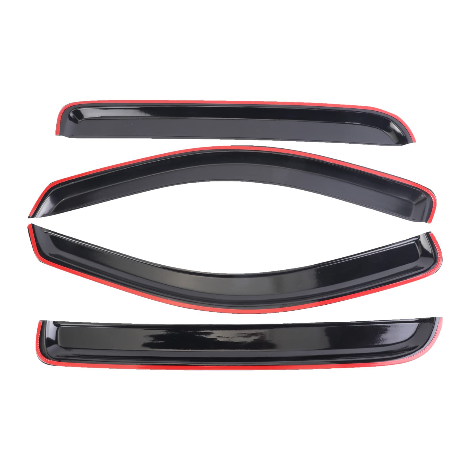 Sontian Window Visor Wind Deflector 4Pcs Out-Channel Tape-On Nice Rain Guards Set Compatible With 2004-2008 Ford F-150 Super/Cre