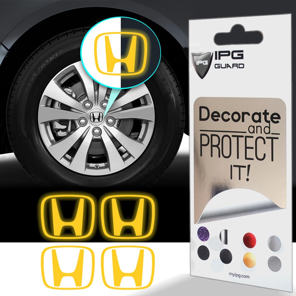 IPG Decal Made for Crosstour Accord Element CRV CRZ Ridgeline Odyssey Pilot Logo Center Cap Overlay Wheel Tire Decals Stickers (