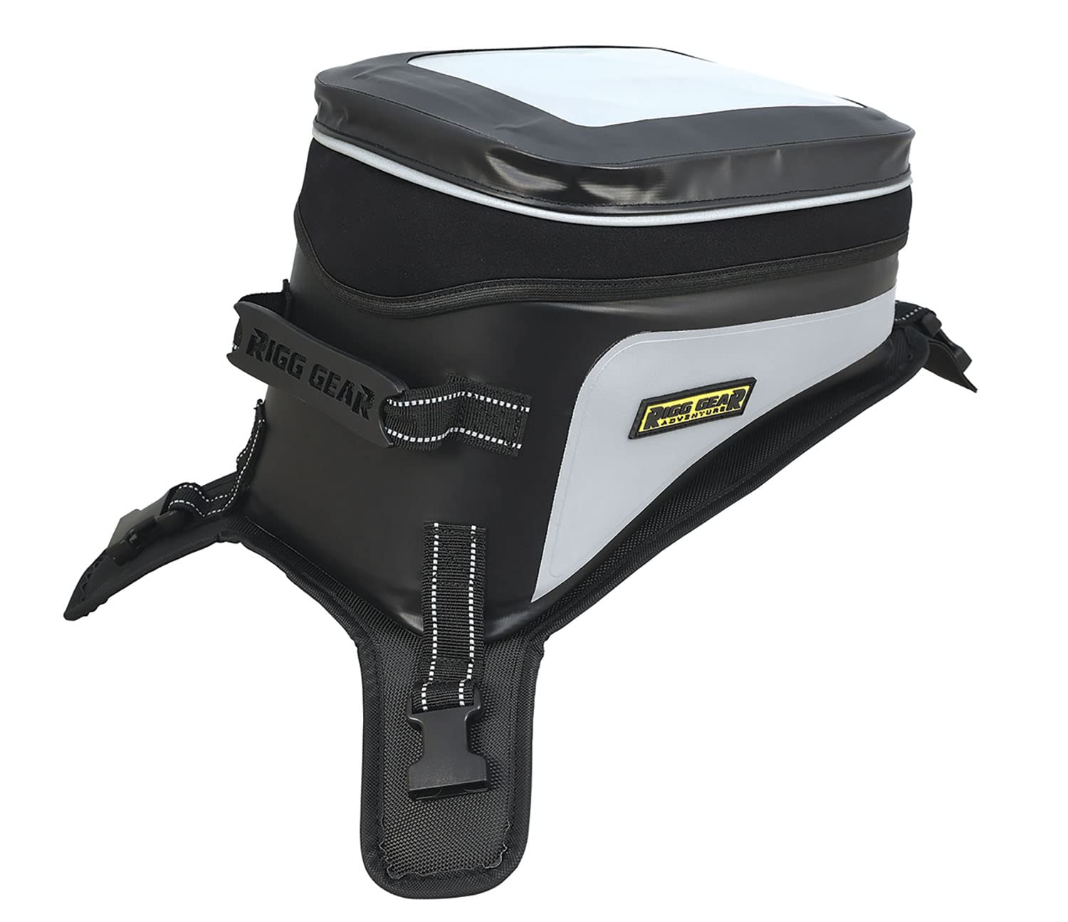 Nelson Rigg SE-4008 Waterproof Adventure Tank Bag - Black, Heavy Duty UV-Treated PVC, Fits Most Honda Yamaha Kawasaki Bikes