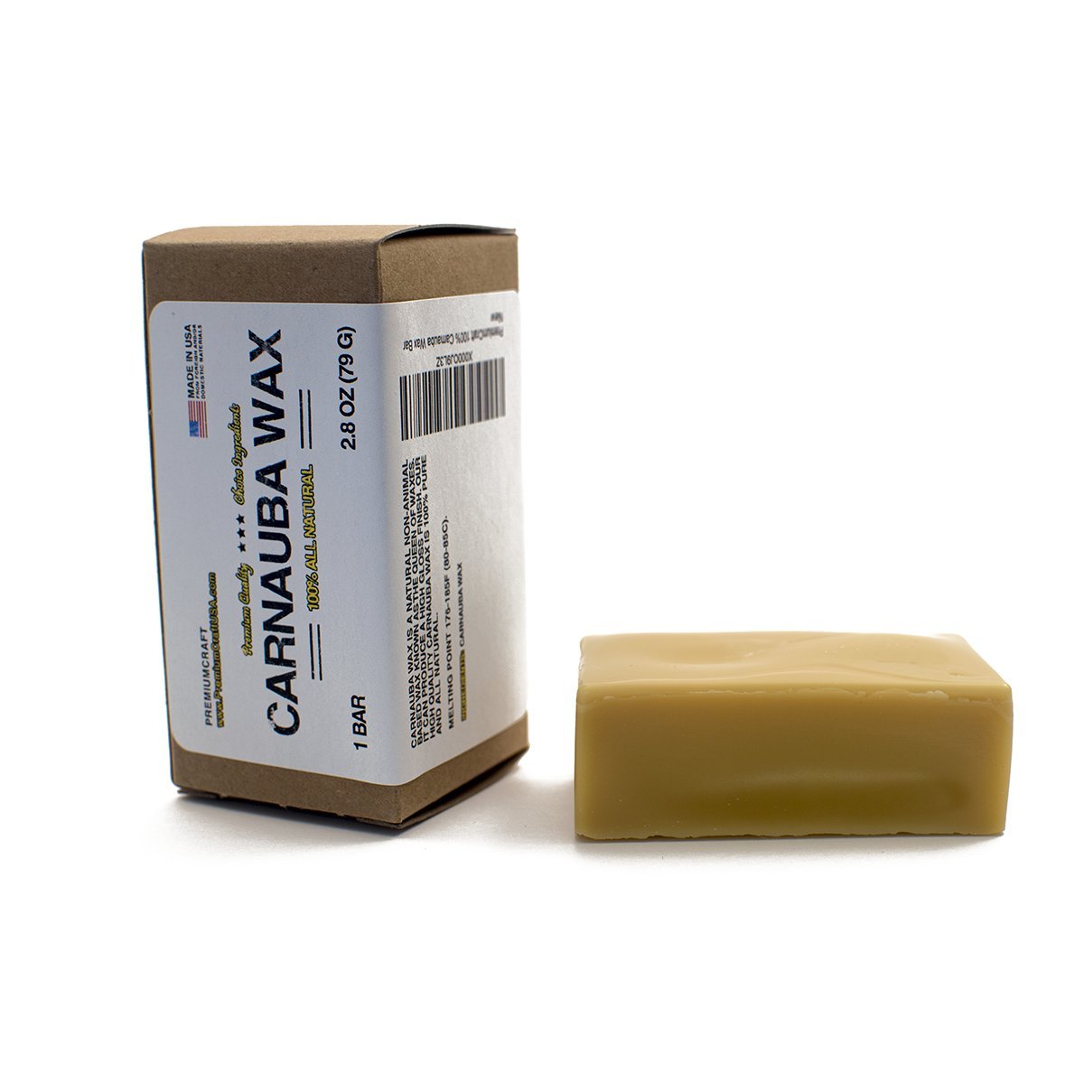 Premiumcraft 100% Carnauba Wax Bar - 3.1' X 1.8' X 1.2'