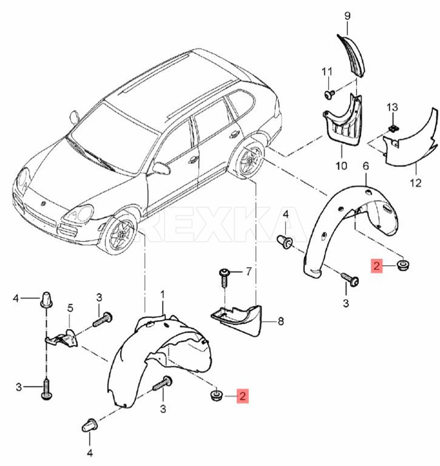 Rexka 30Pcs Fender Liner Splash Shield Under Cover Nut For Audi Volkswagon Porsche N90757901 N90352101