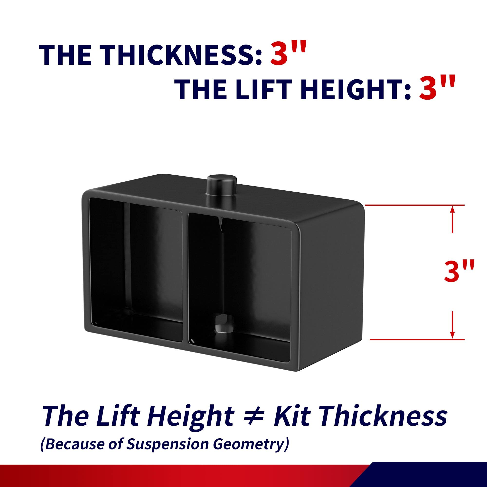 Flycle 3 Inch Rear Lift Blocks Compatible With Chevy Silverado 1500 Sierra 1500, 3'' Rear Leveling Kit For 1999-2023 Silverado 1