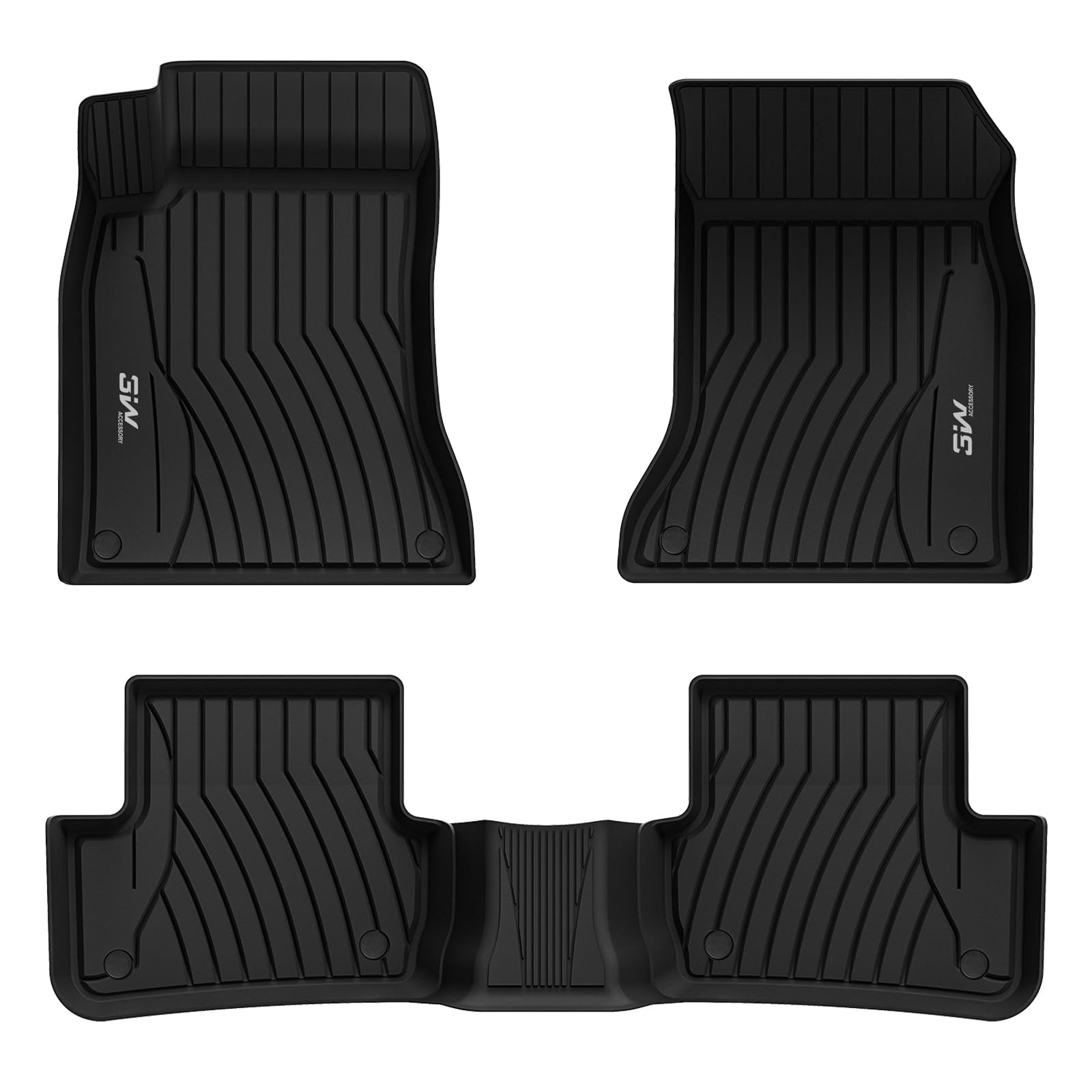 3W Floor Mats Compatible For Benz Cla 2014-2019 Tpe All Weather Custom Fit Floor Liner For Benz Cla 1St And 2Nd Row Full Set Car