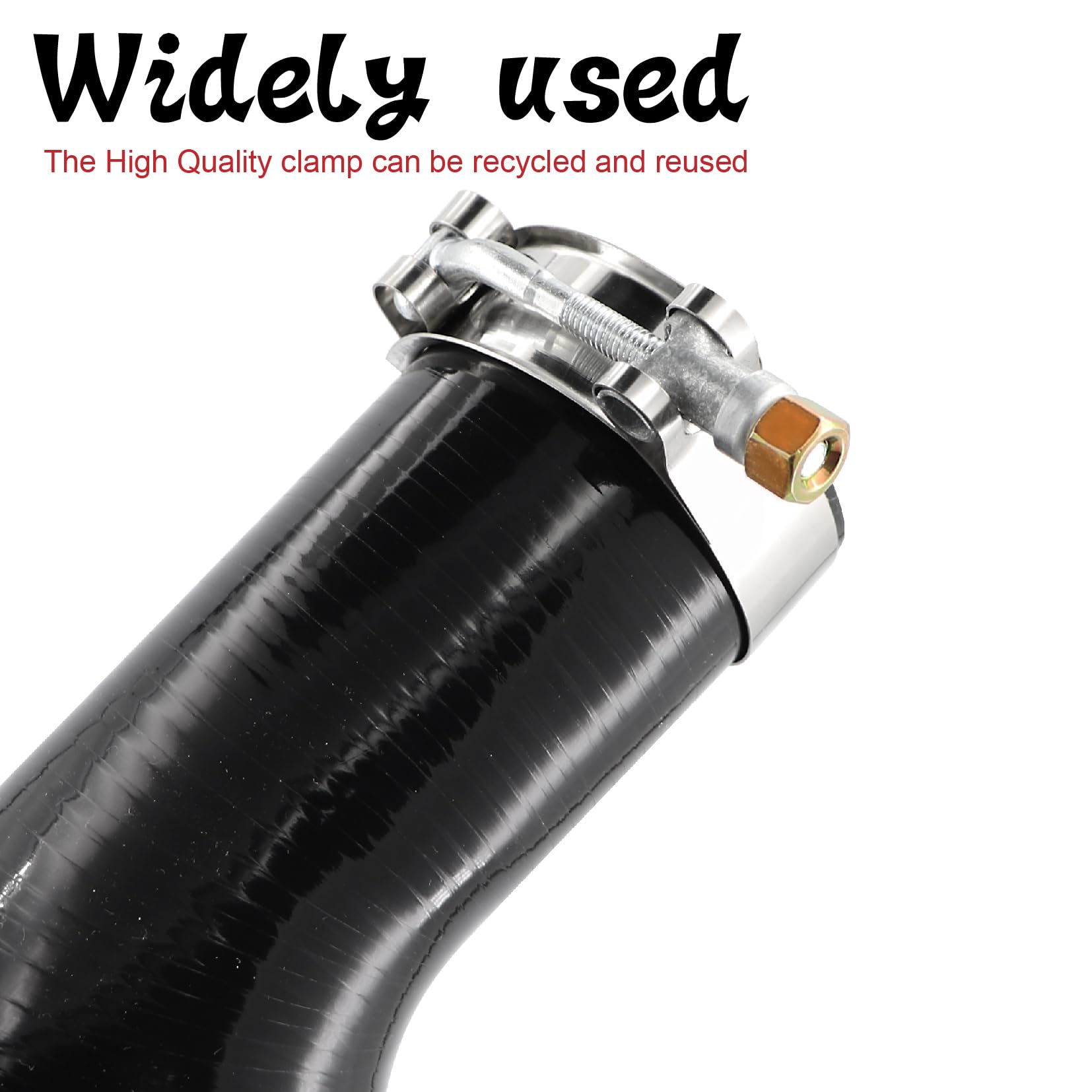 TuoLauthon 45 Degree 2 to 3 Inch(51-76mm) Silicone Reducer Coupler Hose,4-Ply Reinforced,Length 4Inch(102mm) with 2Pcs T-Bolt Cl