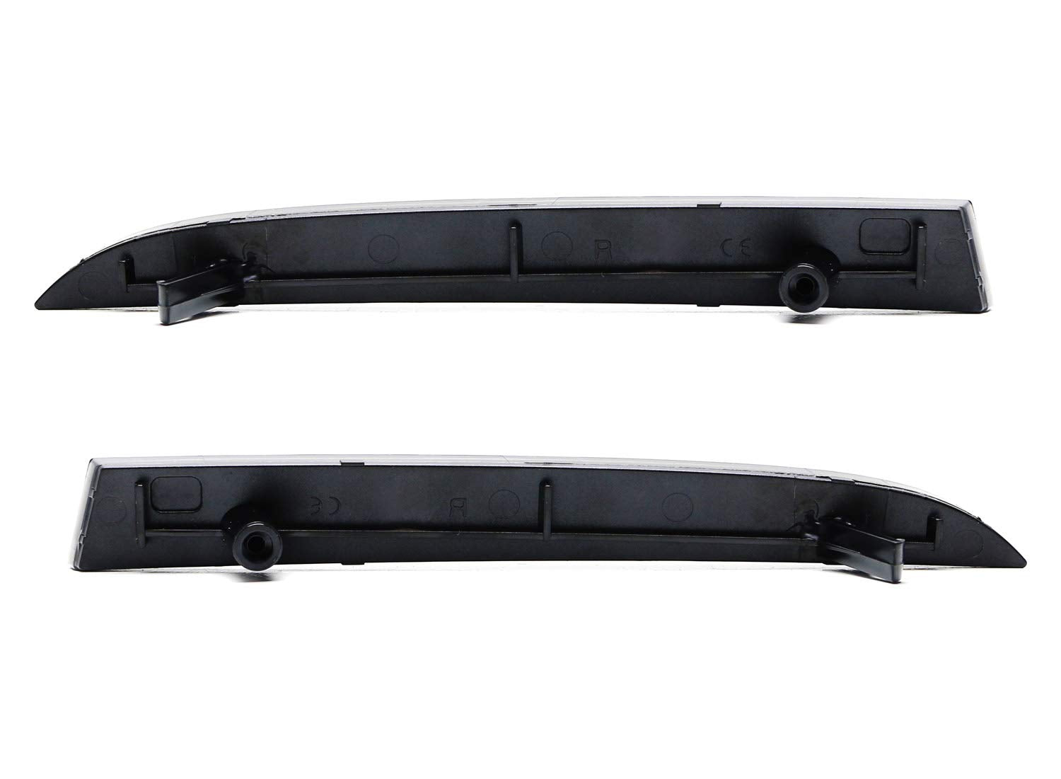 Ijdmtoy Black Smoked Lens Rear Bumper Reflector Lenses Compatible With 2016-Up Chevrolet Camaro, Oe-Spec Lh Rh Assembly