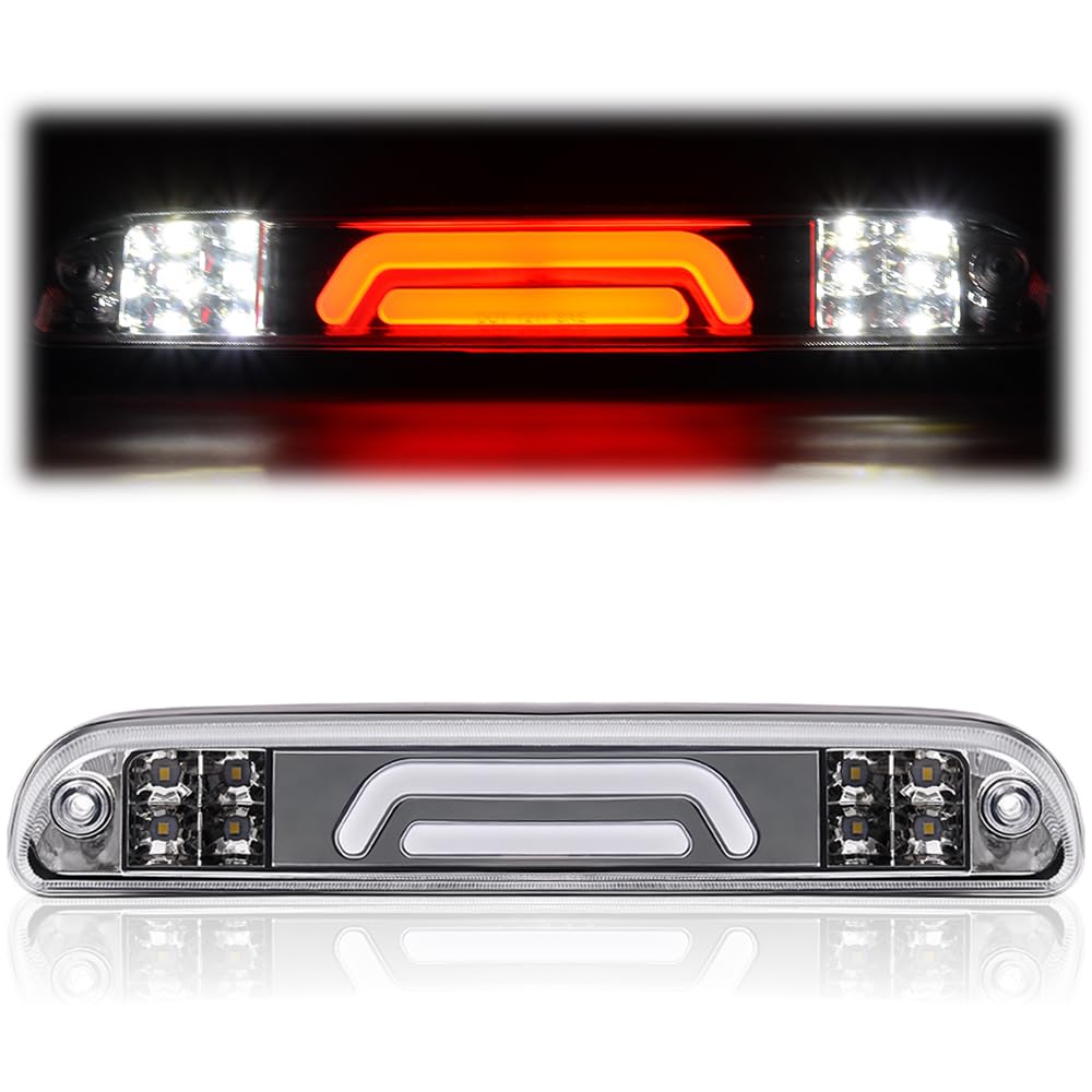 Cheda Led Rear Third 3Rd Brake Tail Light Cargo Lamp 1999-2016 Ford F250 F350 F450 F550 Super Duty (Clear Lens Clear Bottoms)