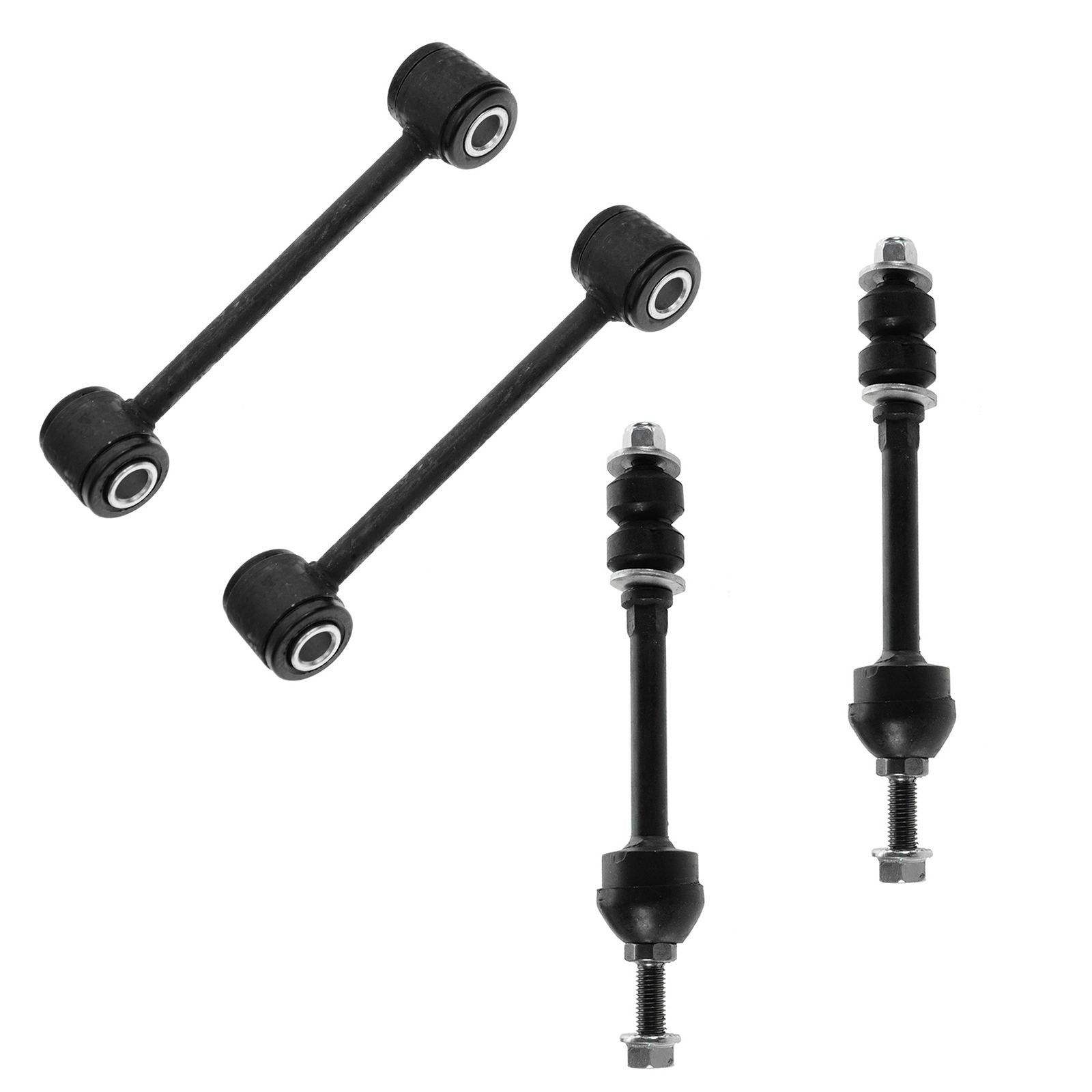 Trq Front & Rear Sway Bar Stabilizer Link Set Compatible With 2005-2010 Dodge Dakota 2006-2009 Mitsubishi Raider 2011 Ram