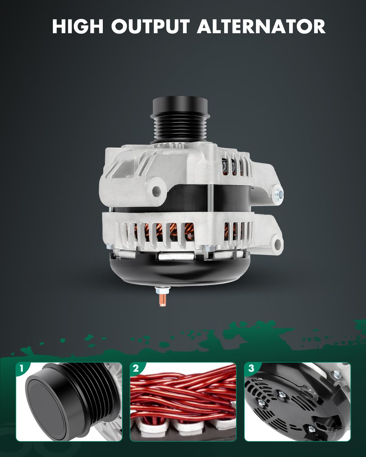 SCITOO Alternator 11592 Fit for Dodge Charger 3.6L 2011-2016, for Dodge For Durango 3.6L 2011-2015, for Jeep Grand For Cherokee