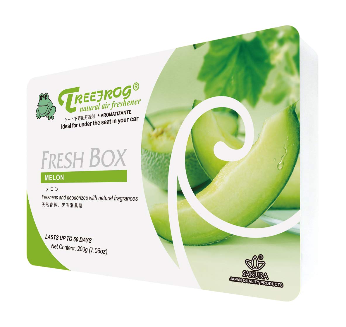 Treefrog Assorted Scent Car Air Freshener - 6 Packs (Melon, Lemon, New Car, Marine Squash, White Peach, Black Squash) - 42.36 oz,