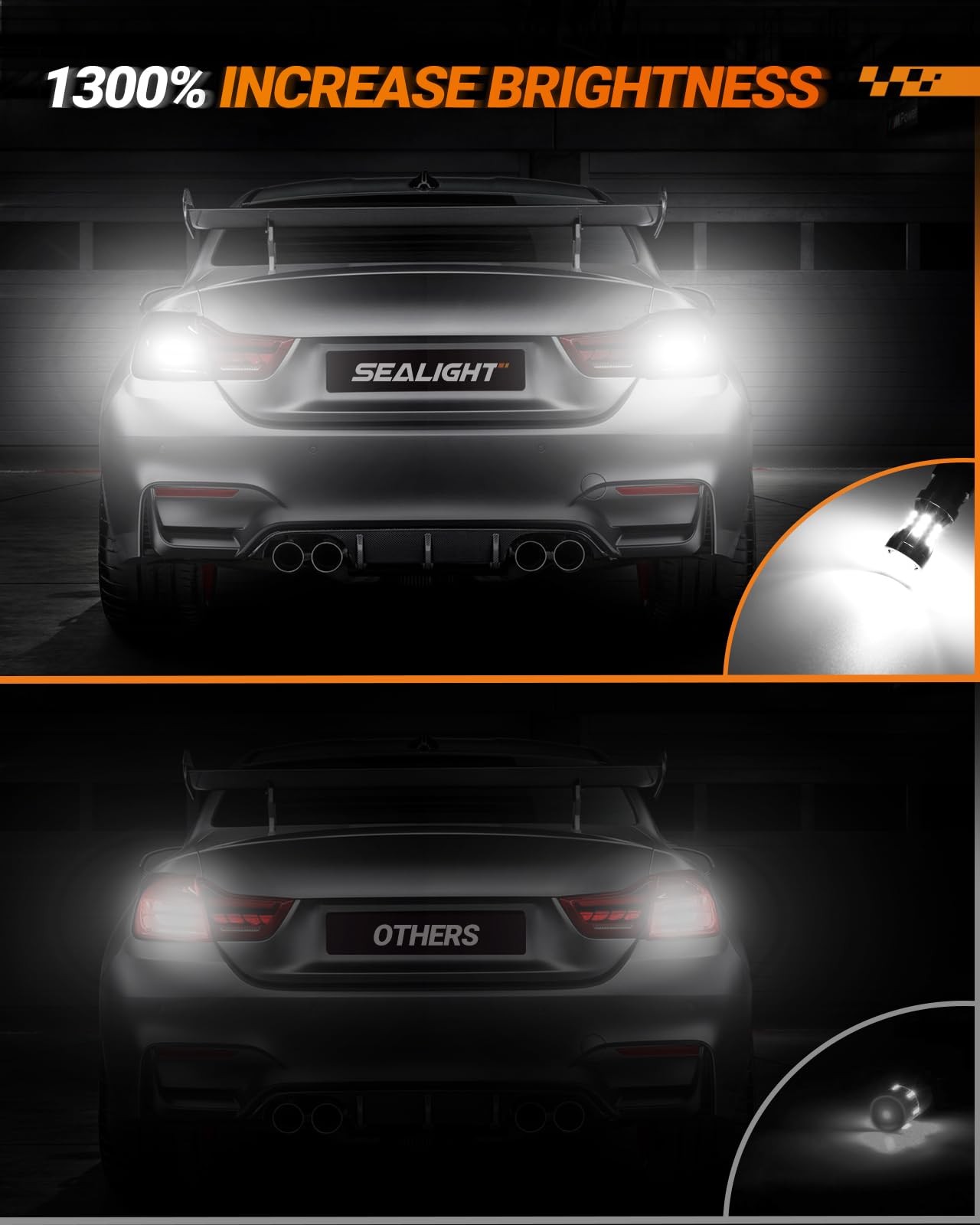 Sealight 921 Led Bulb Reverse Light, 912 921 Led Bulbs 6000K White 2600Lumens Super Bright, 906 904 902 W16W For T15 Reverse Lig