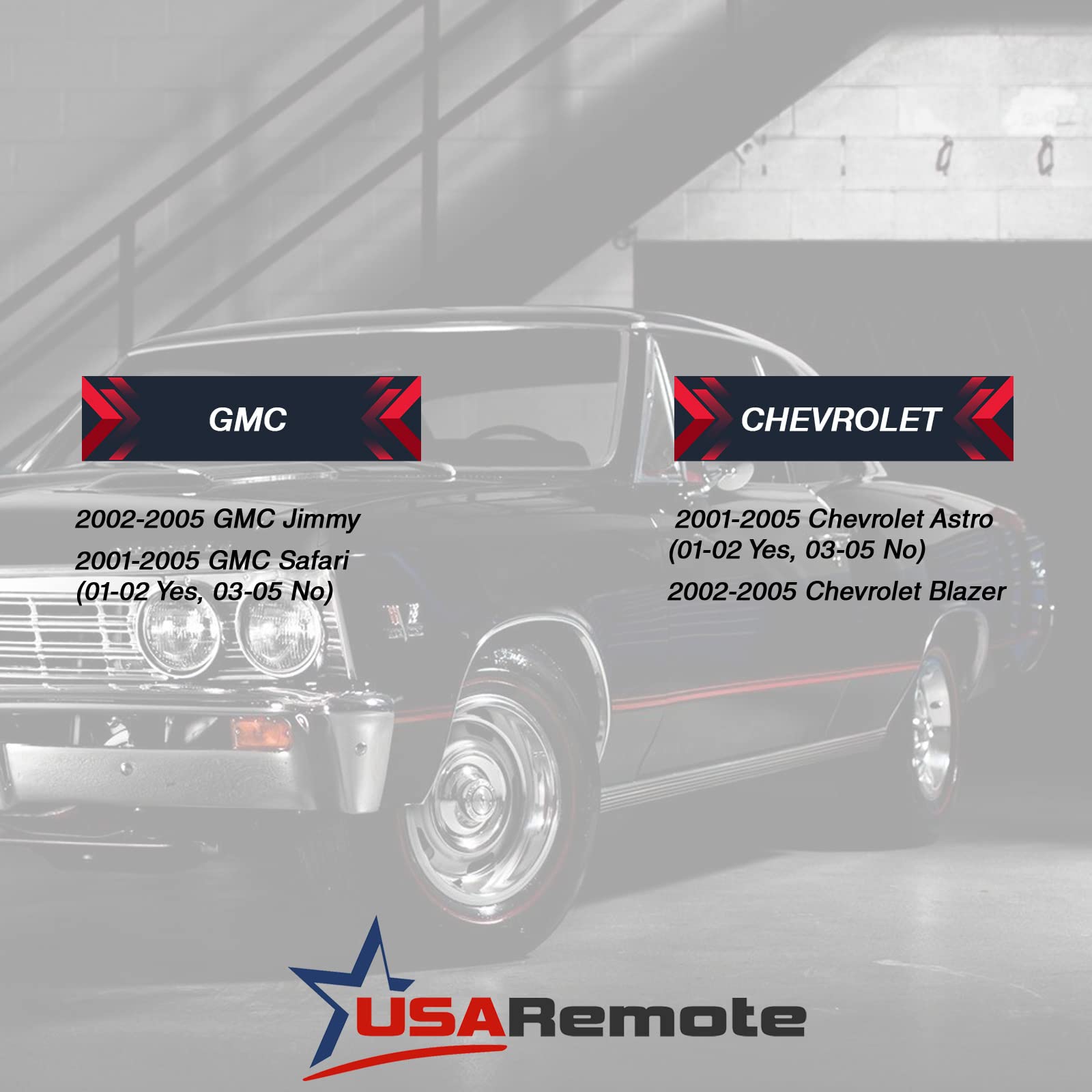 2 Keyless Entry Remote Key Fob - 4 Button (Rear 2X)