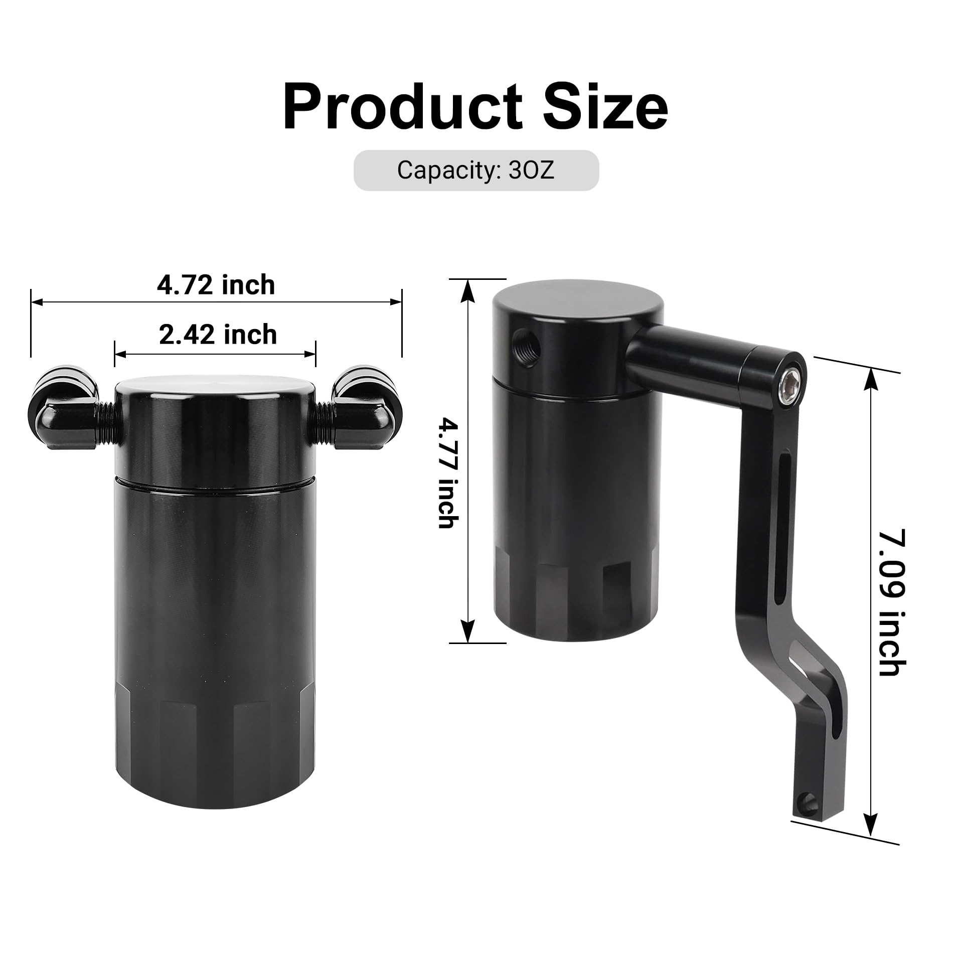 Evil Energy Oil Catch Can, 6.4L Air Oil Separator Compatible With Dodge 2011-2022 Charger 2011-2022 Challenger 2011-2022 Chrysler 300 5.7 Hemi Srt8 3Oz