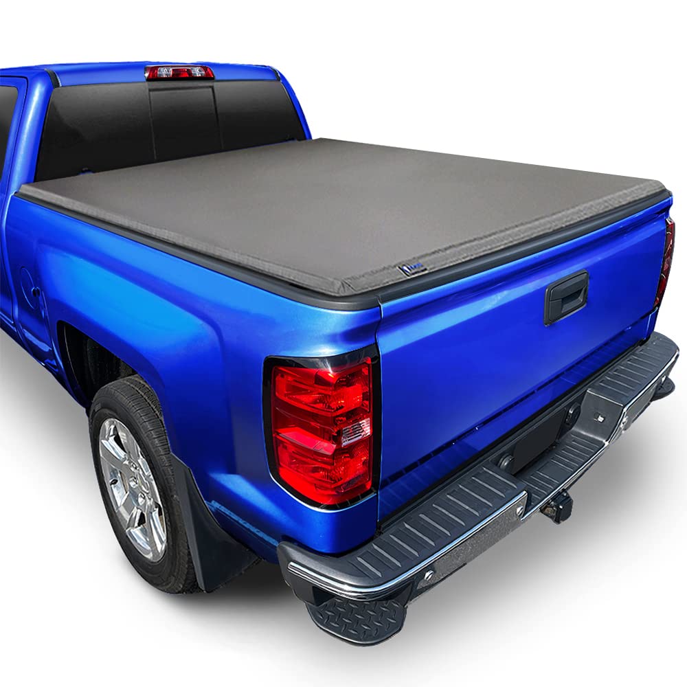 Tyger Auto T3 Soft Tri-Fold Truck Bed Tonneau Cover Compatible With 2007-2013 Chevy Silverado / Gmc Sierra 1500; 2007-2014 2500